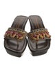 Donald Pliner Suede Beaded Accents Slides