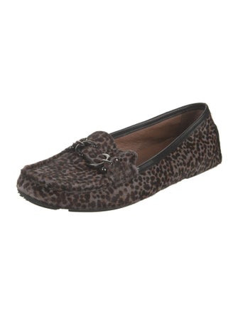 Donald Pliner Ponyhair Animal Print Loafers