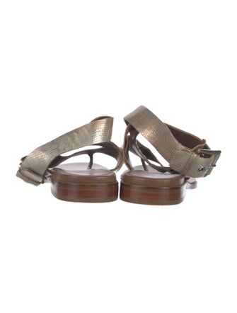 Donald Pliner Leather Animal Print Gladiator Sandals