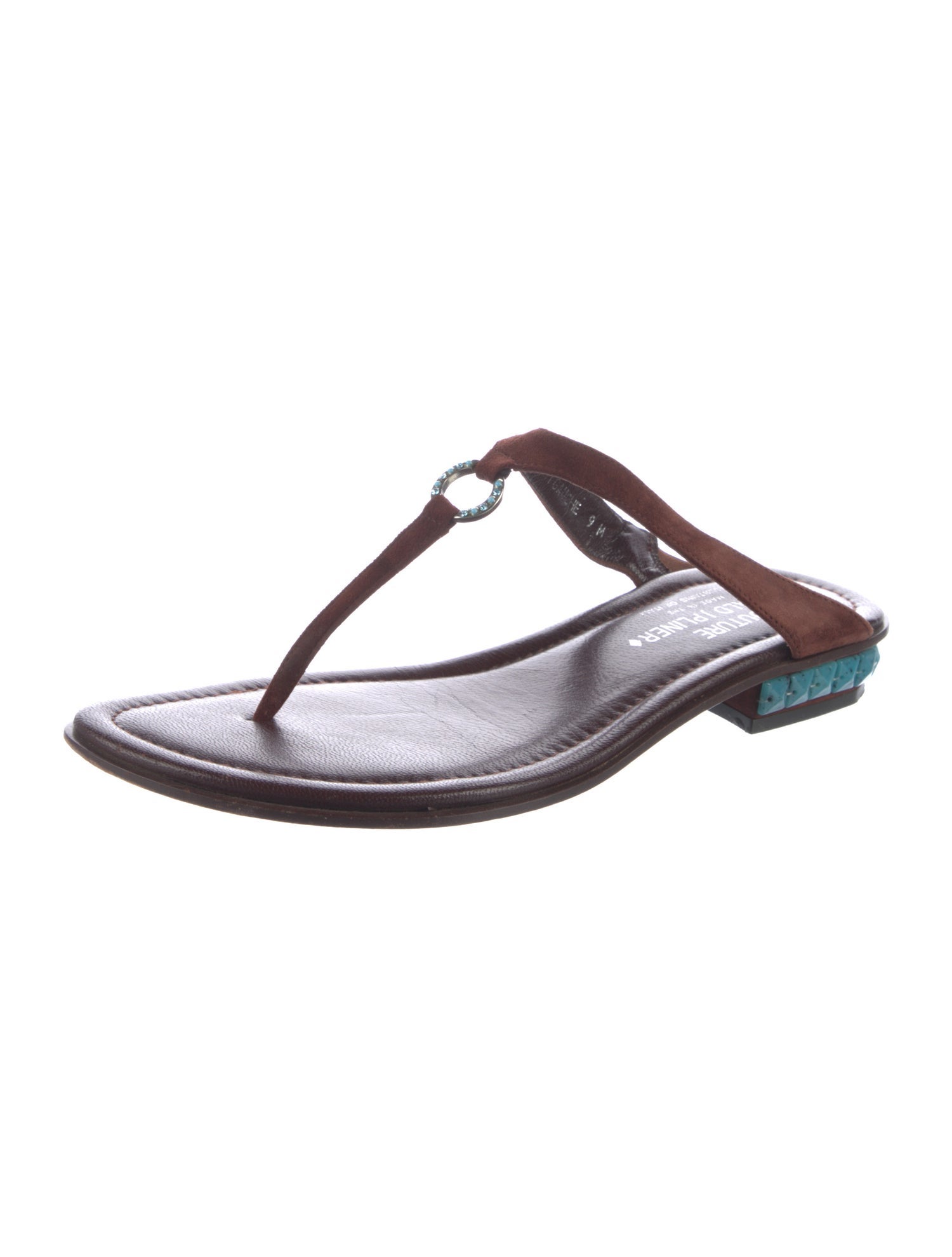 Donald Pliner Suede T-Strap Sandals