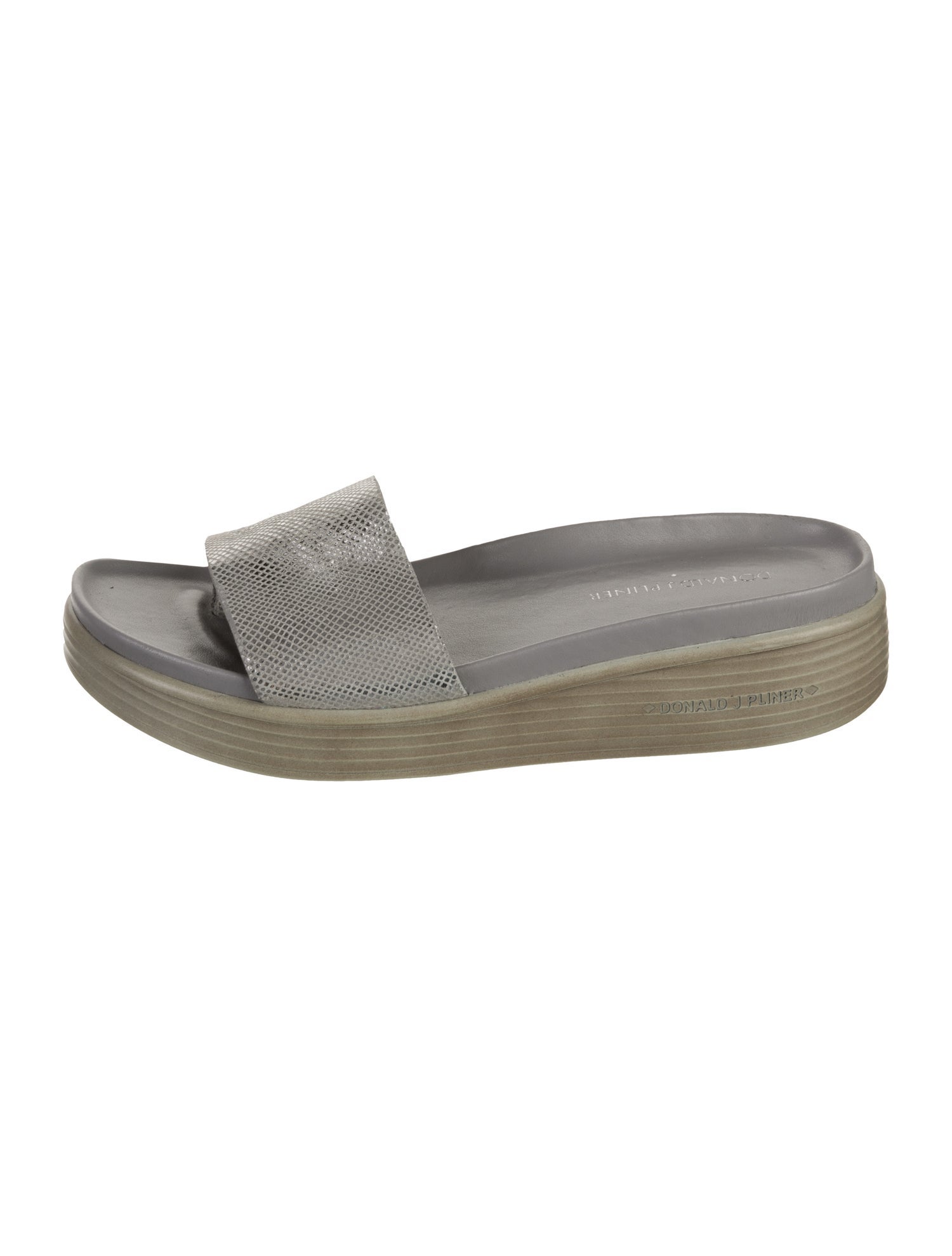 Donald Pliner Leather Printed Slides