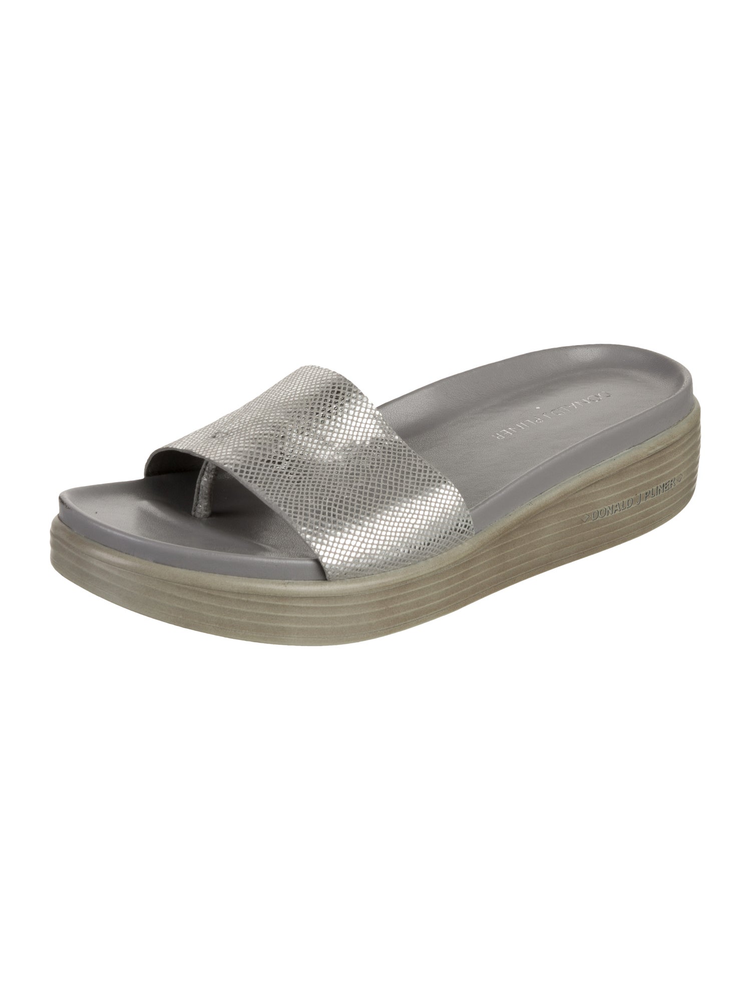 Donald Pliner Leather Printed Slides