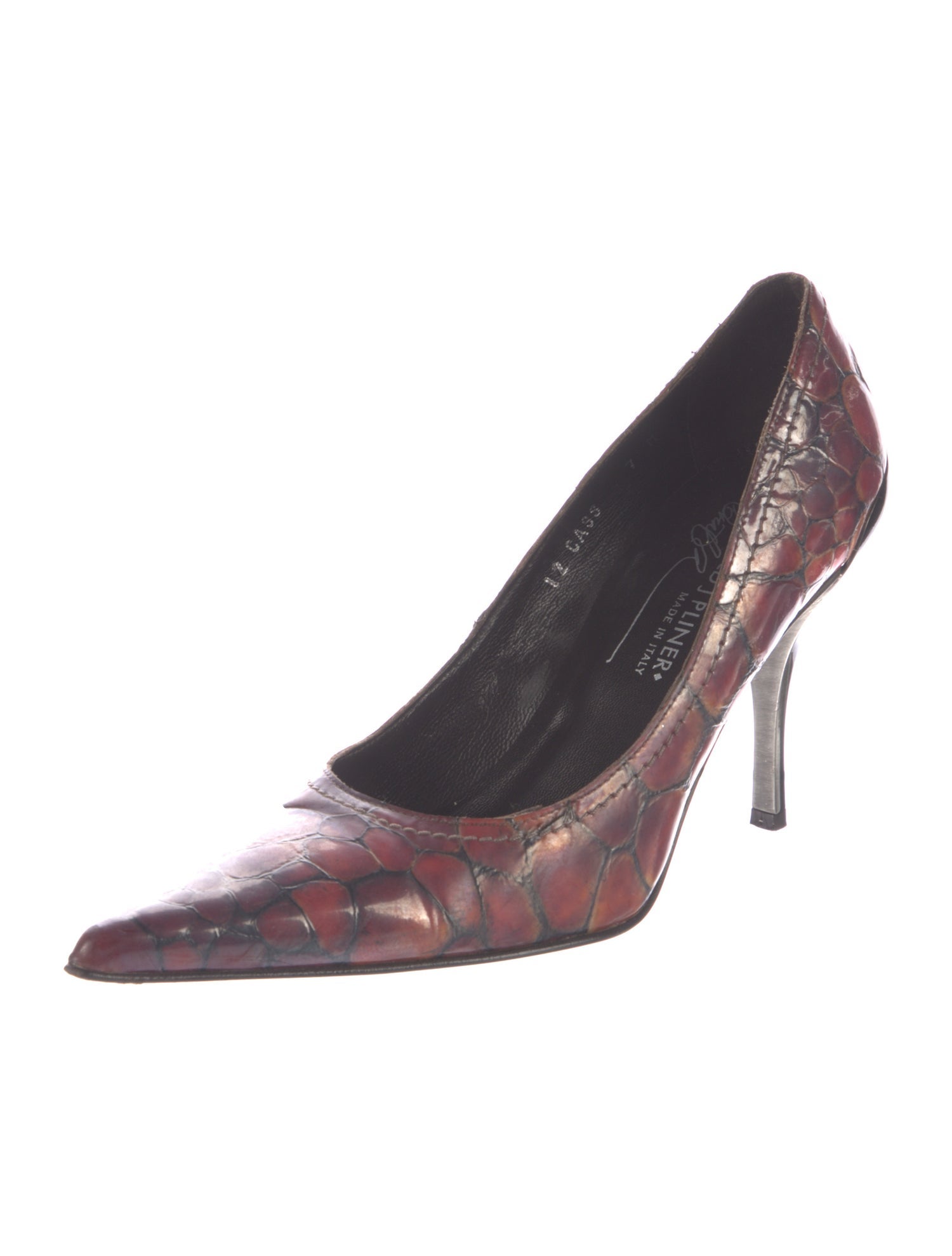 Donald Pliner Embossed Leather Printed Pumps
