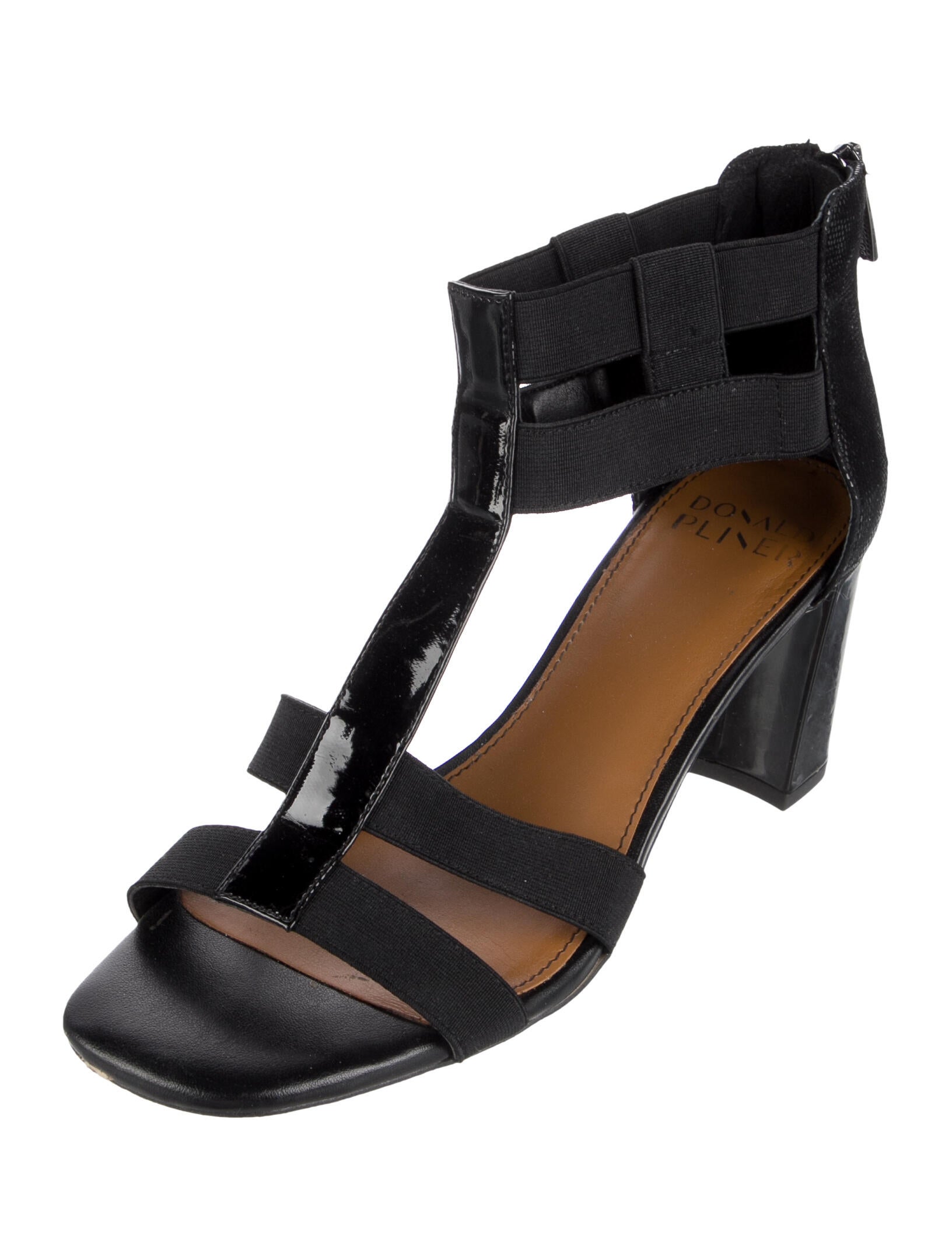 Donald Pliner Leather T-Strap Sandals