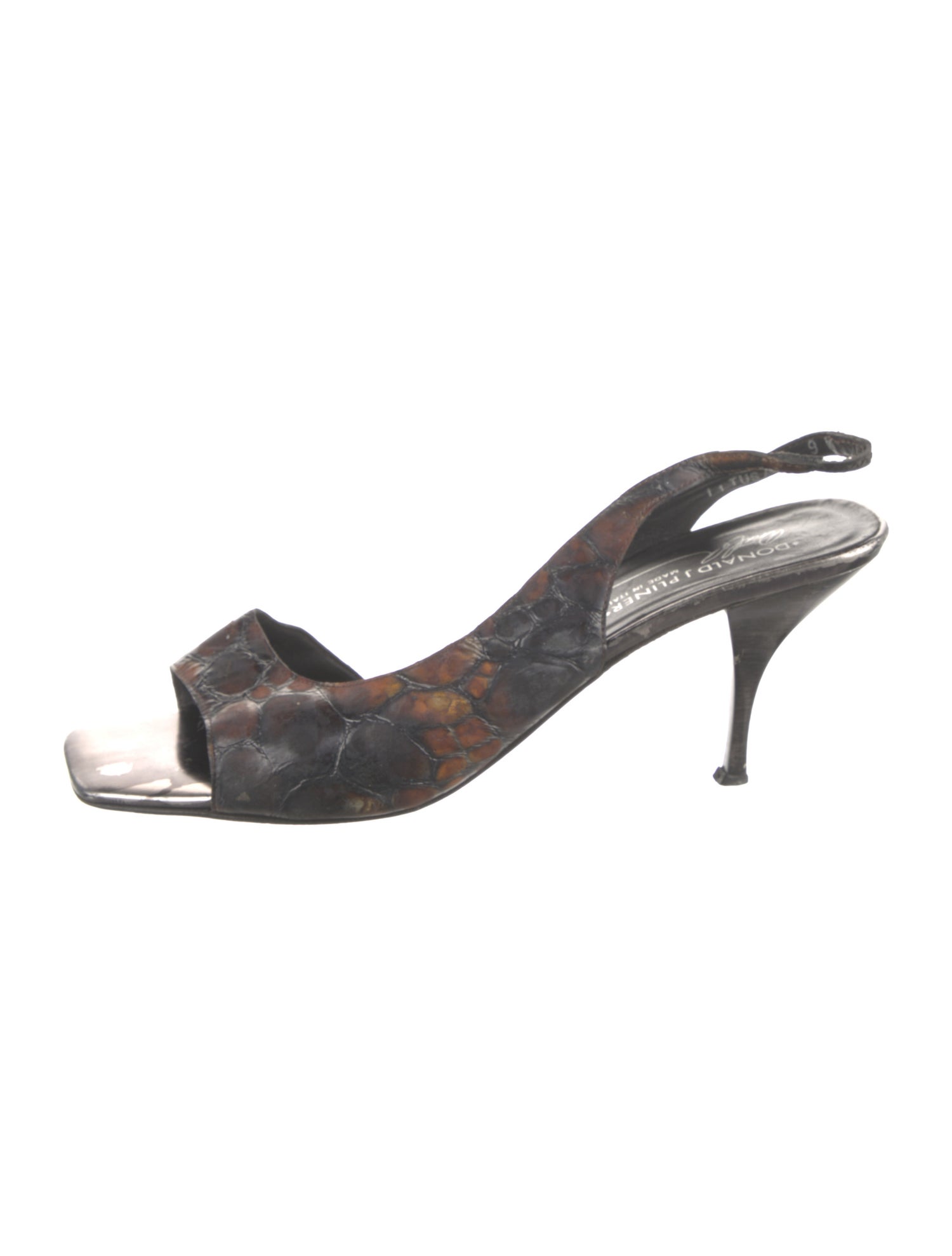 Donald Pliner Leather Printed Slingback Sandals