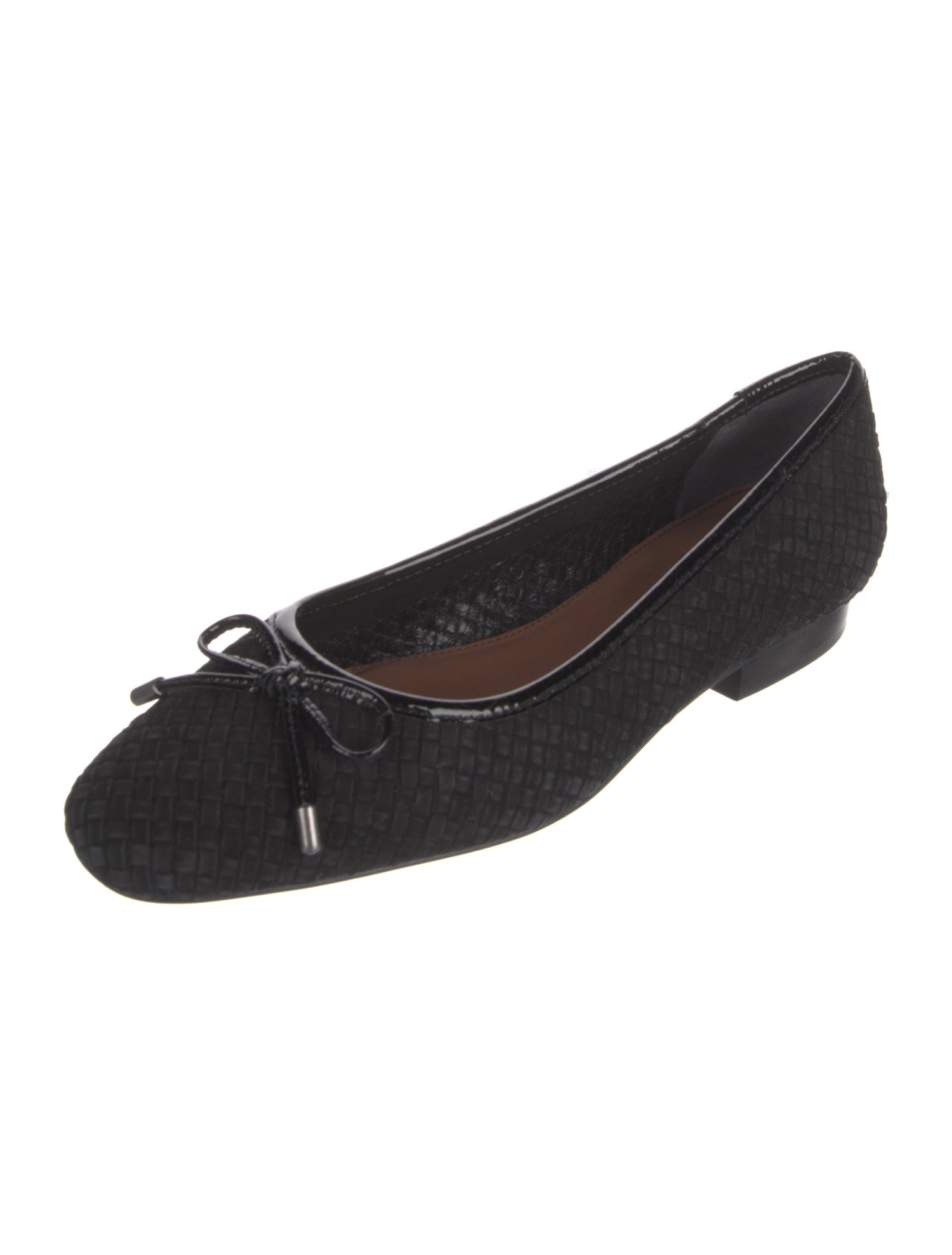 Donald Pliner Suede Bow Accents Ballet Flats