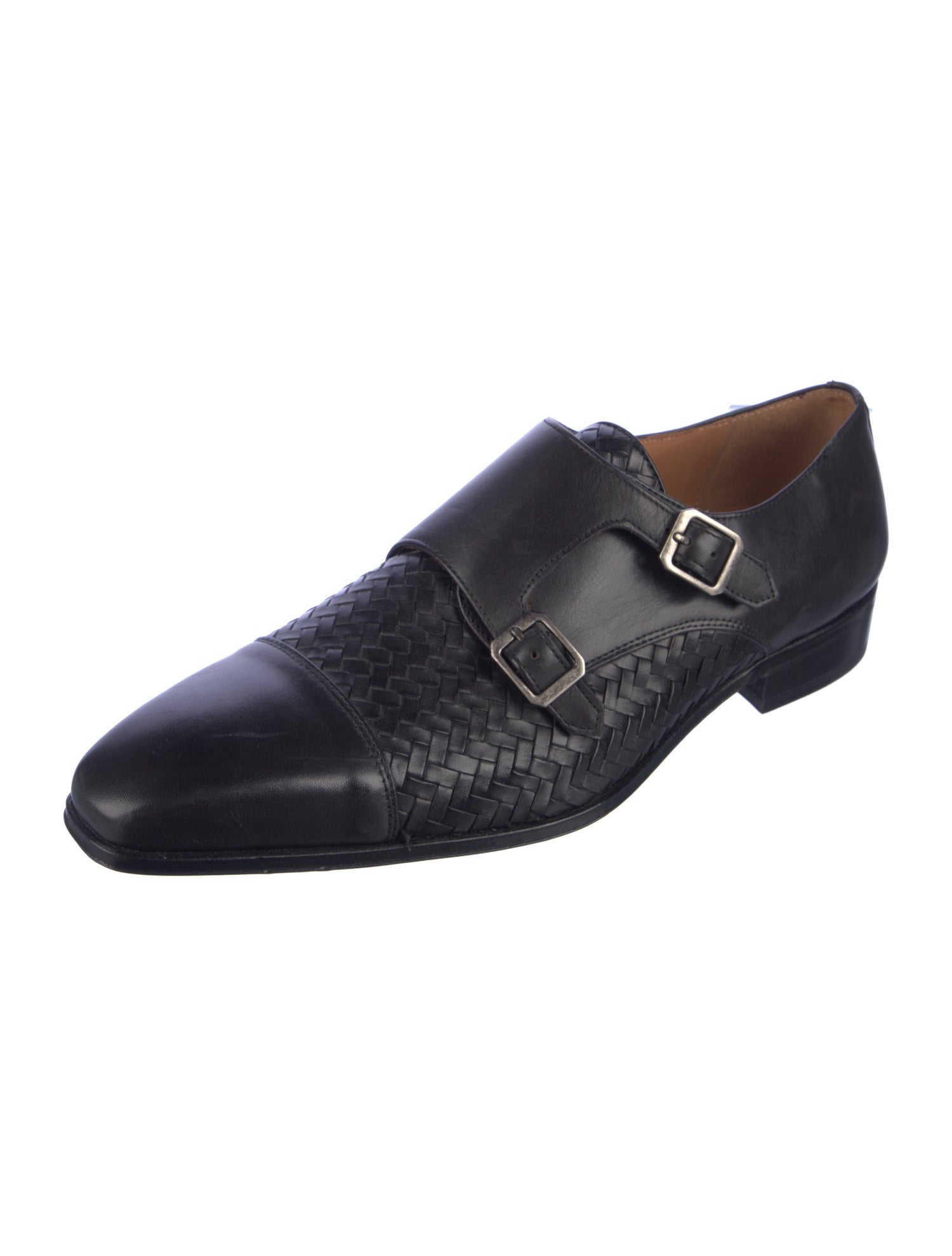 Donald Pliner Leather Monk Straps