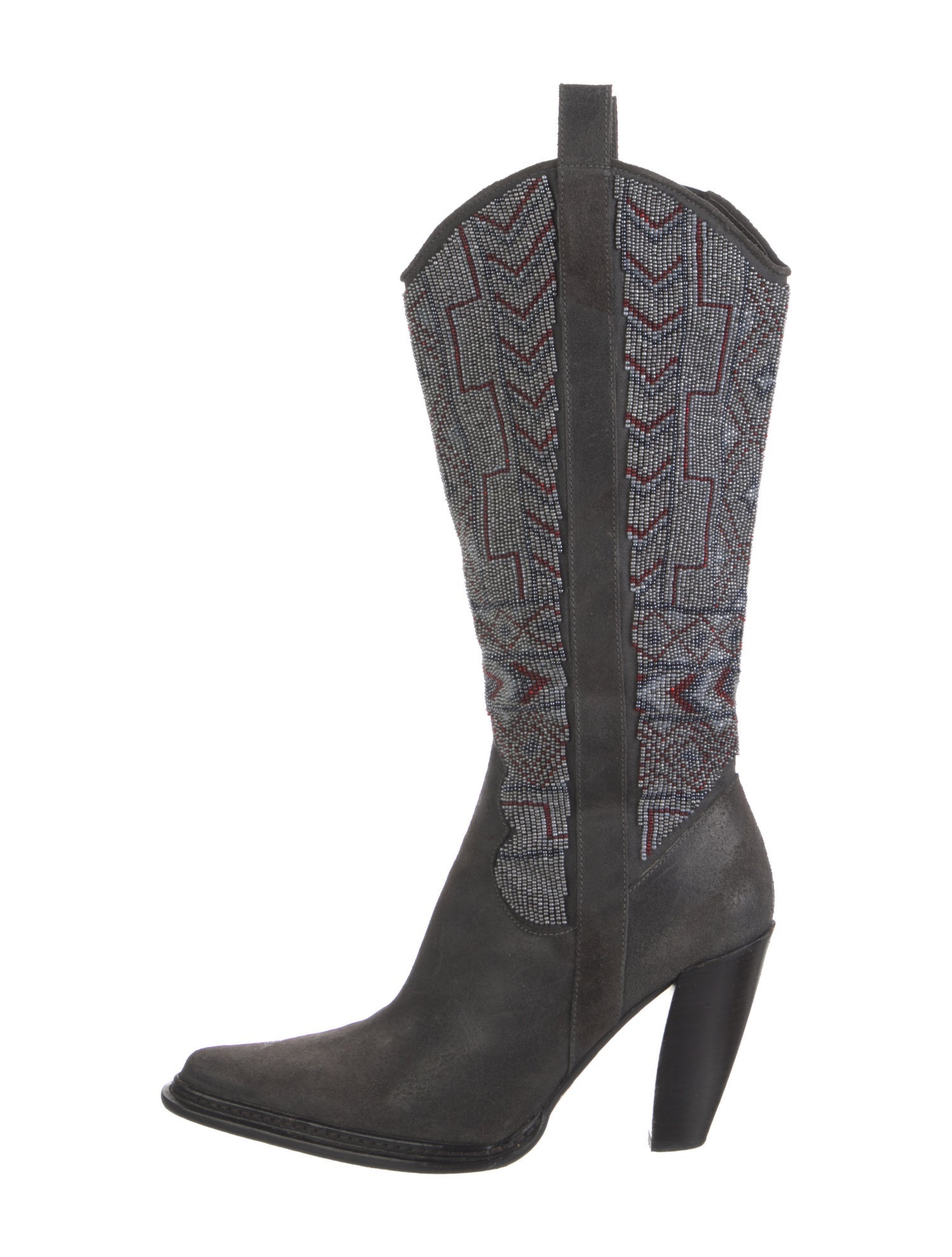 Donald Pliner Leather Patterned Western Boots