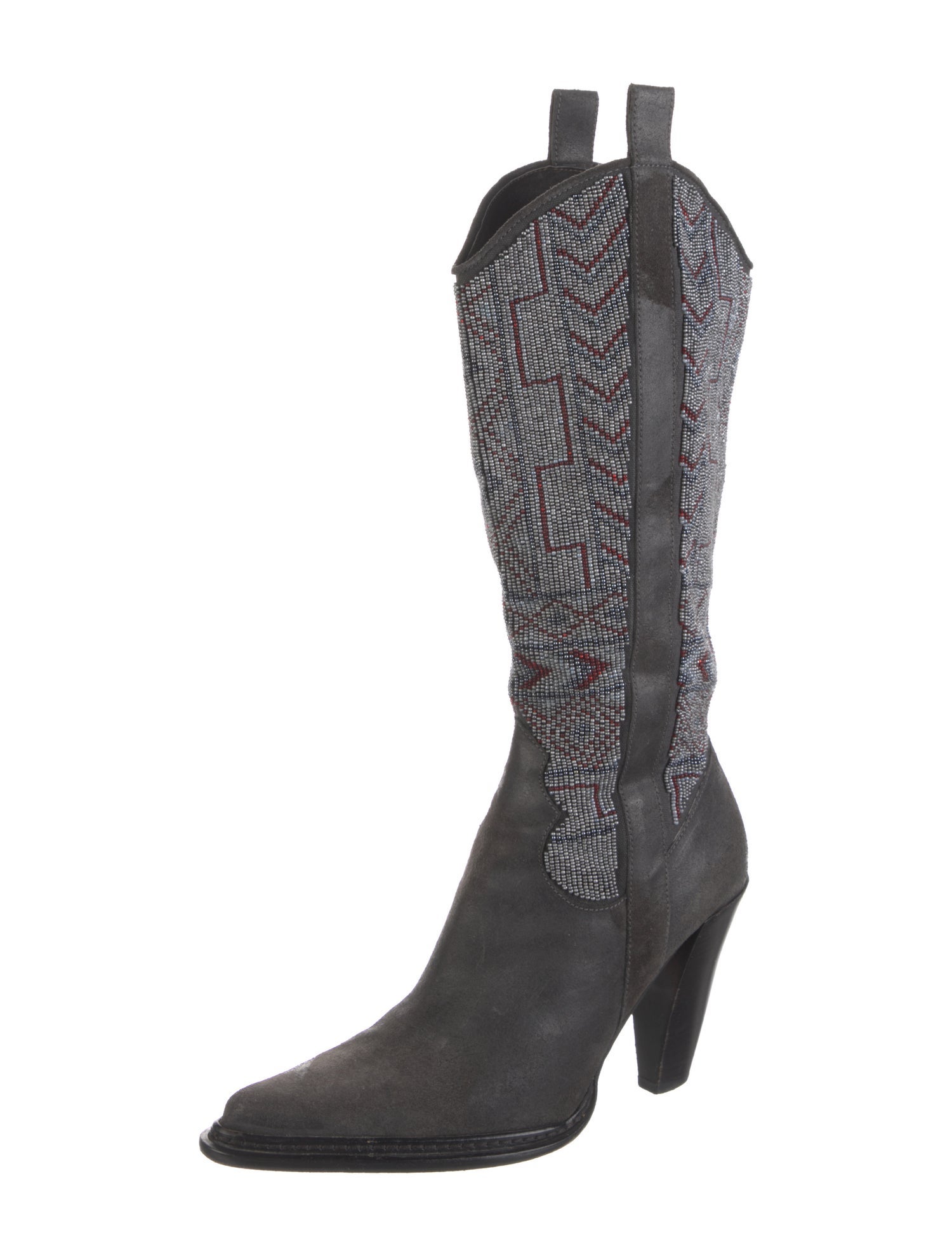 Donald Pliner Leather Patterned Western Boots