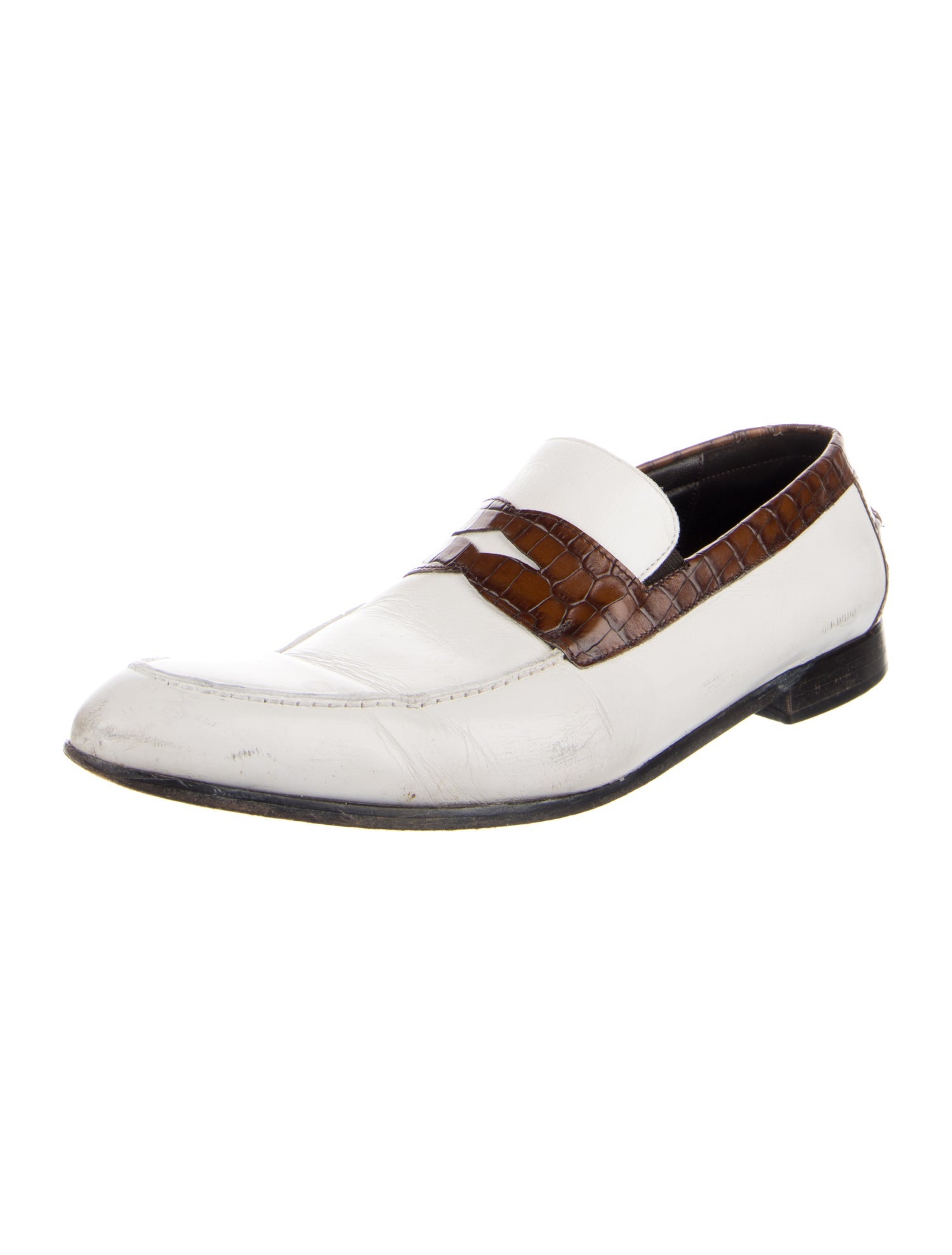 Donald Pliner Leather Animal Print Dress Loafers