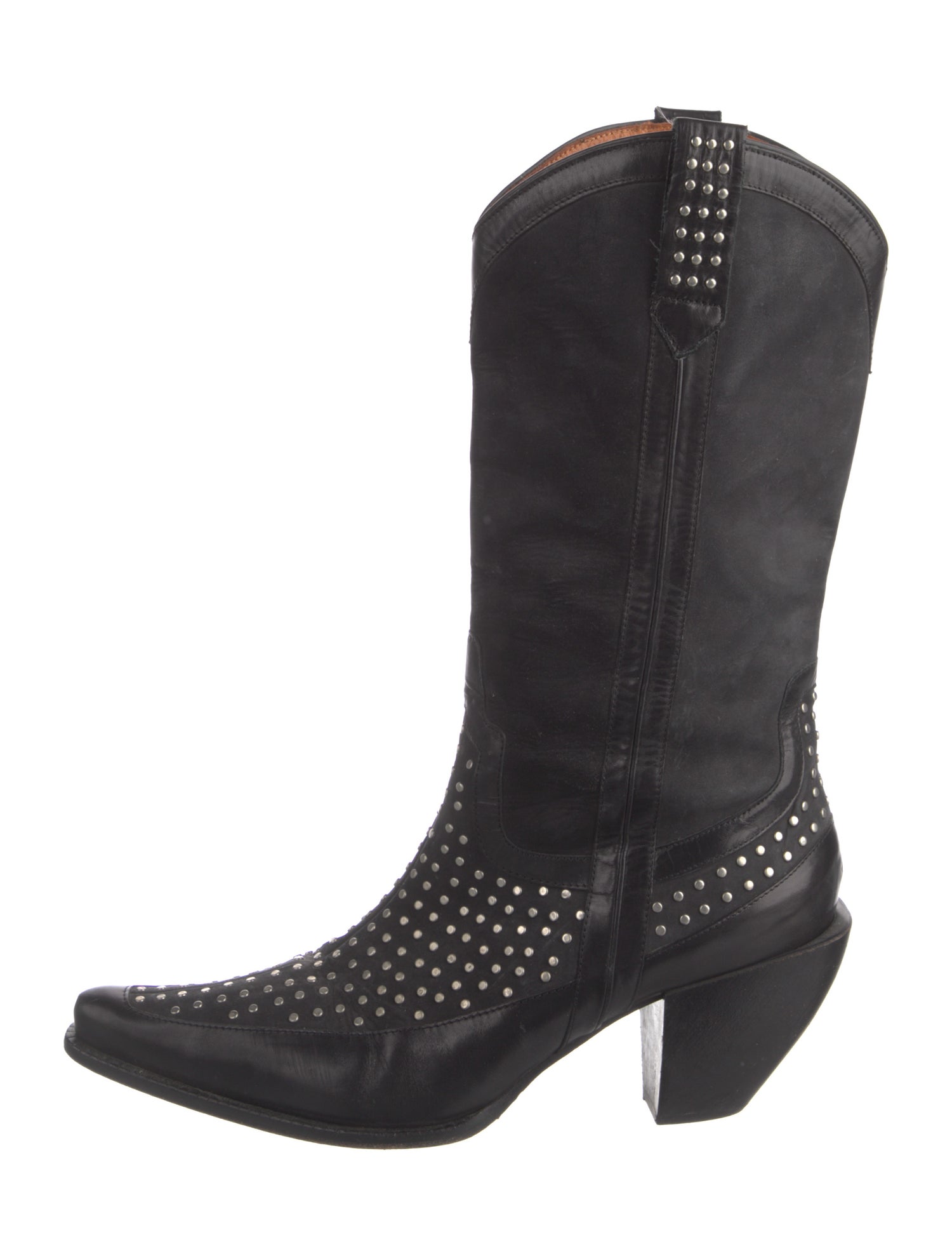 Donald Pliner Leather Patterned Western Boots