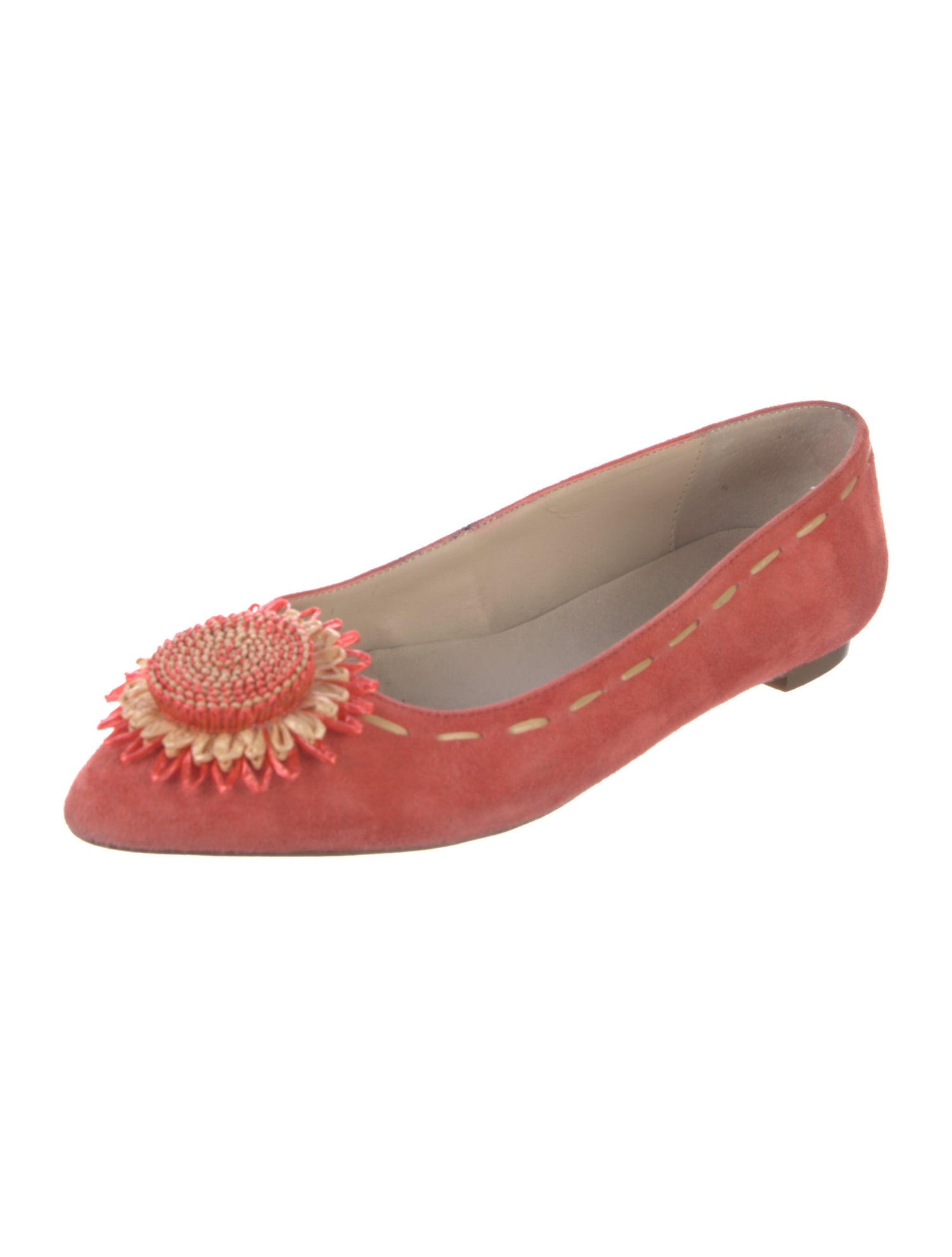 Donald Pliner Suede Bow Accents Ballet Flats