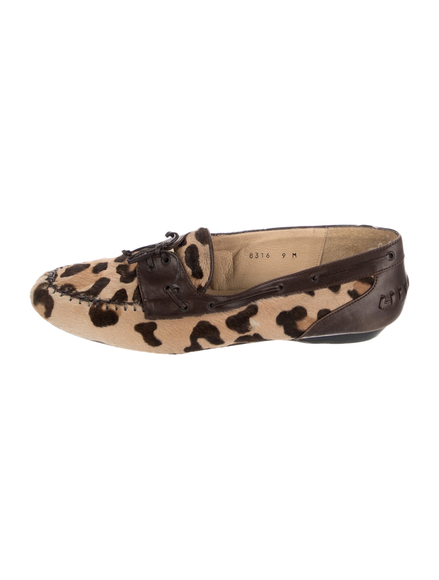 Donald Pliner Ponyhair Animal Print Loafers
