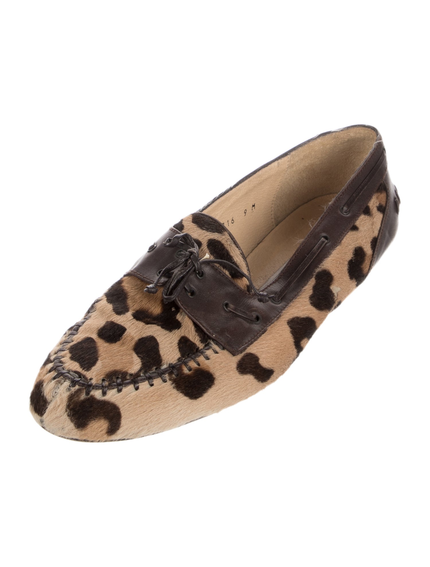 Donald Pliner Ponyhair Animal Print Loafers