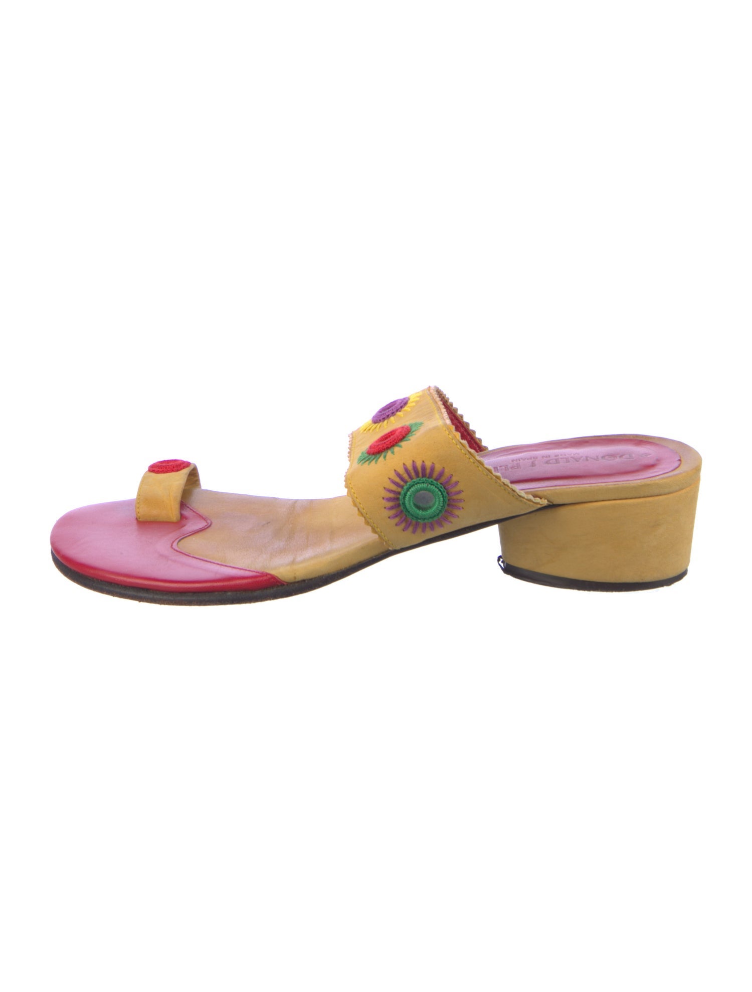 Donald Pliner Suede Printed Slides