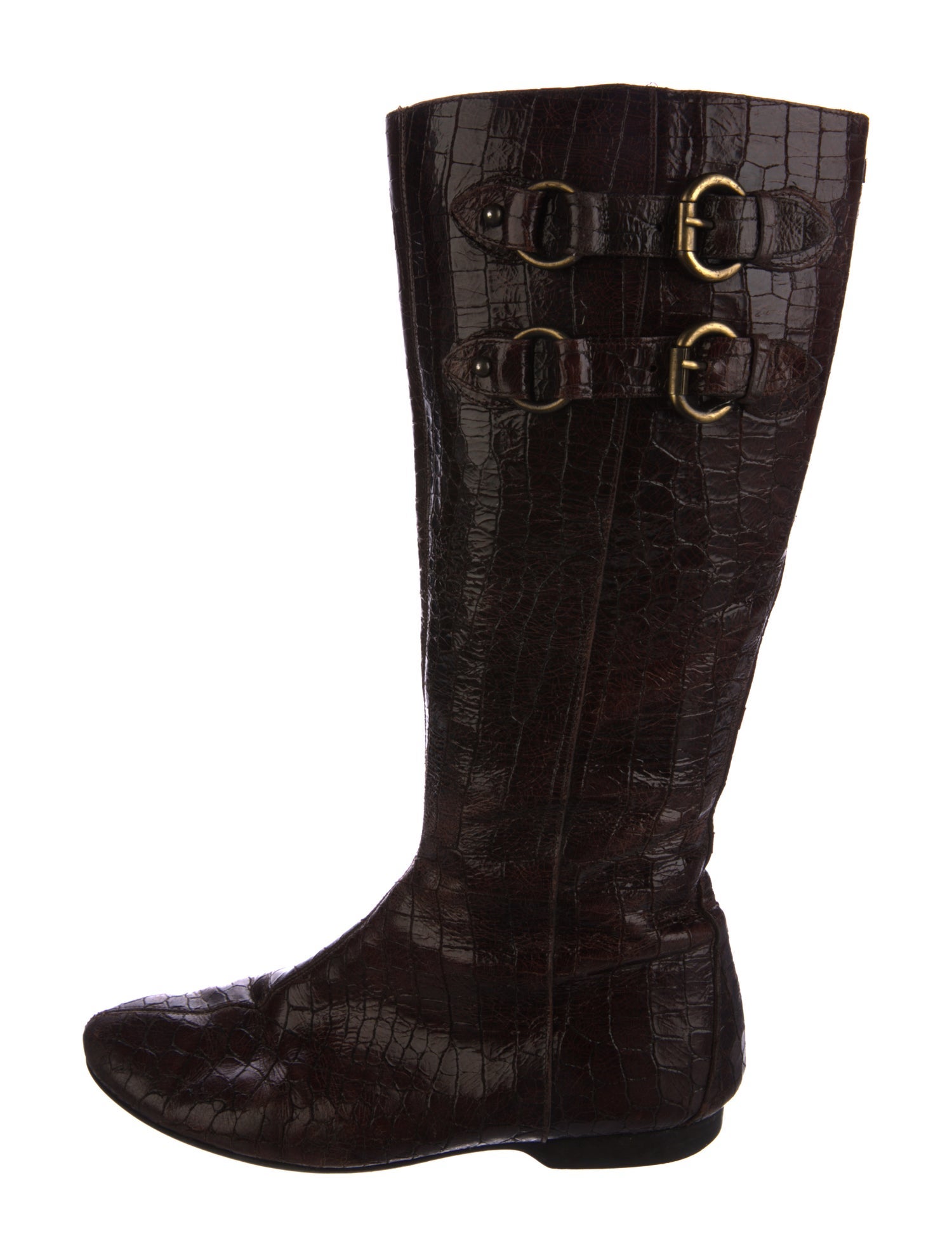Donald Pliner Embossed Leather Riding Boots