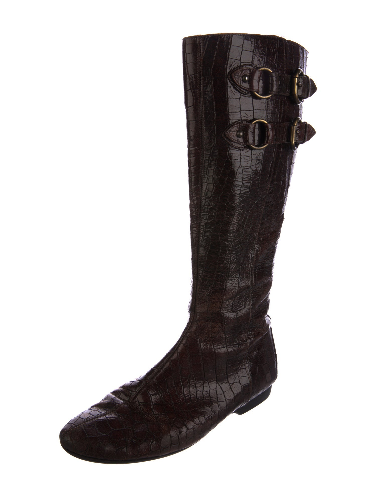 Donald Pliner Embossed Leather Riding Boots