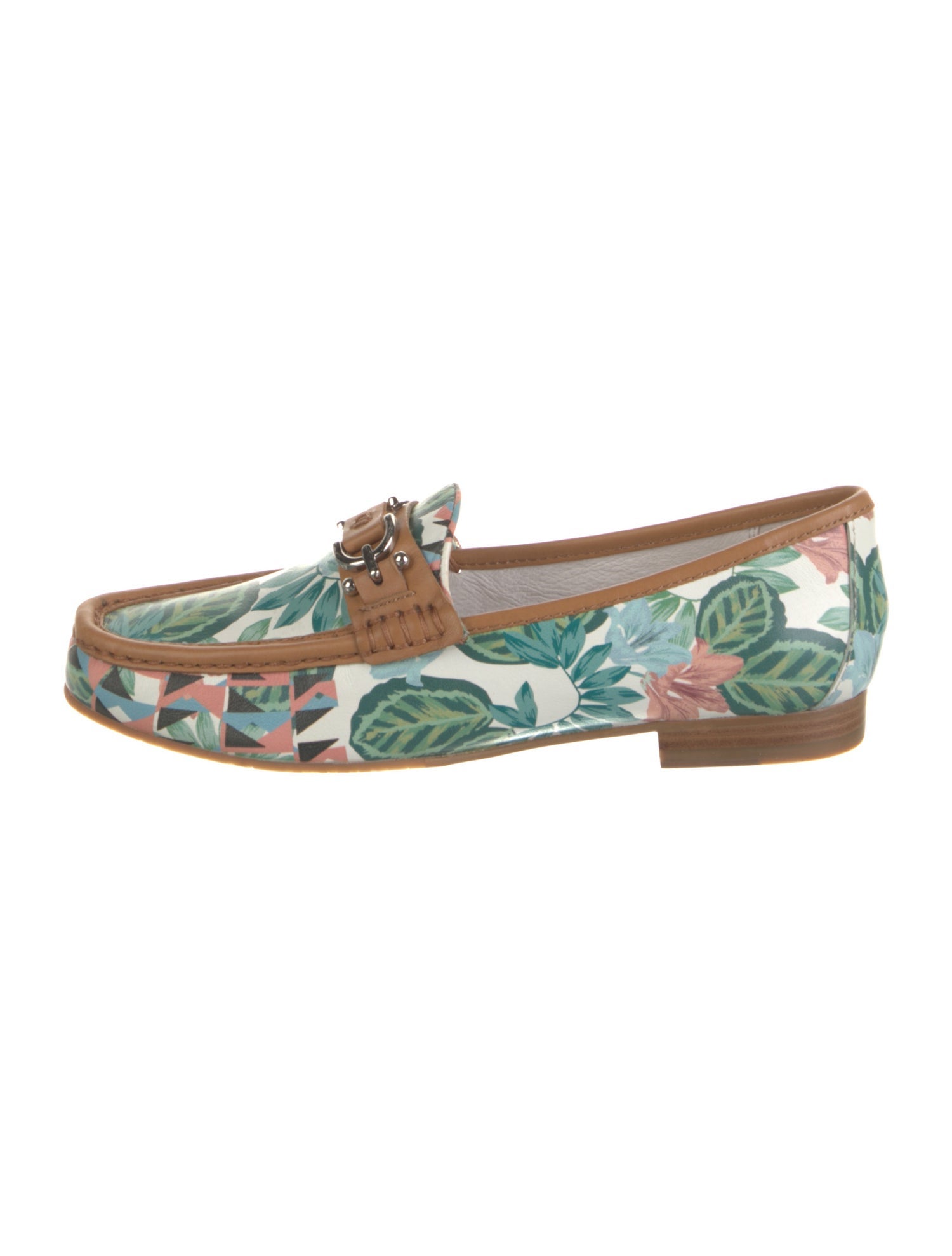 Donald Pliner Leather Floral Print Loafers w/ Tags