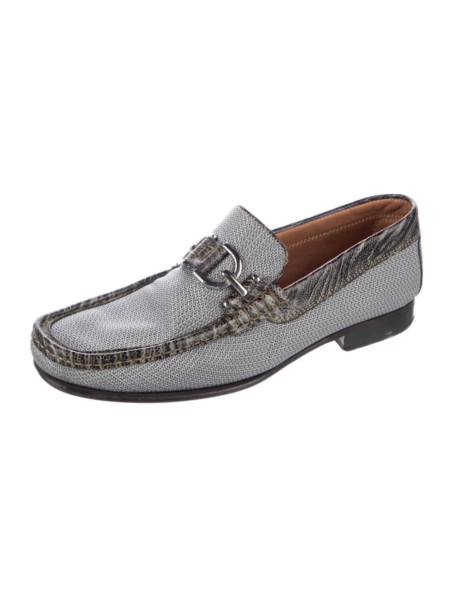 Donald Pliner Leather Printed Loafers