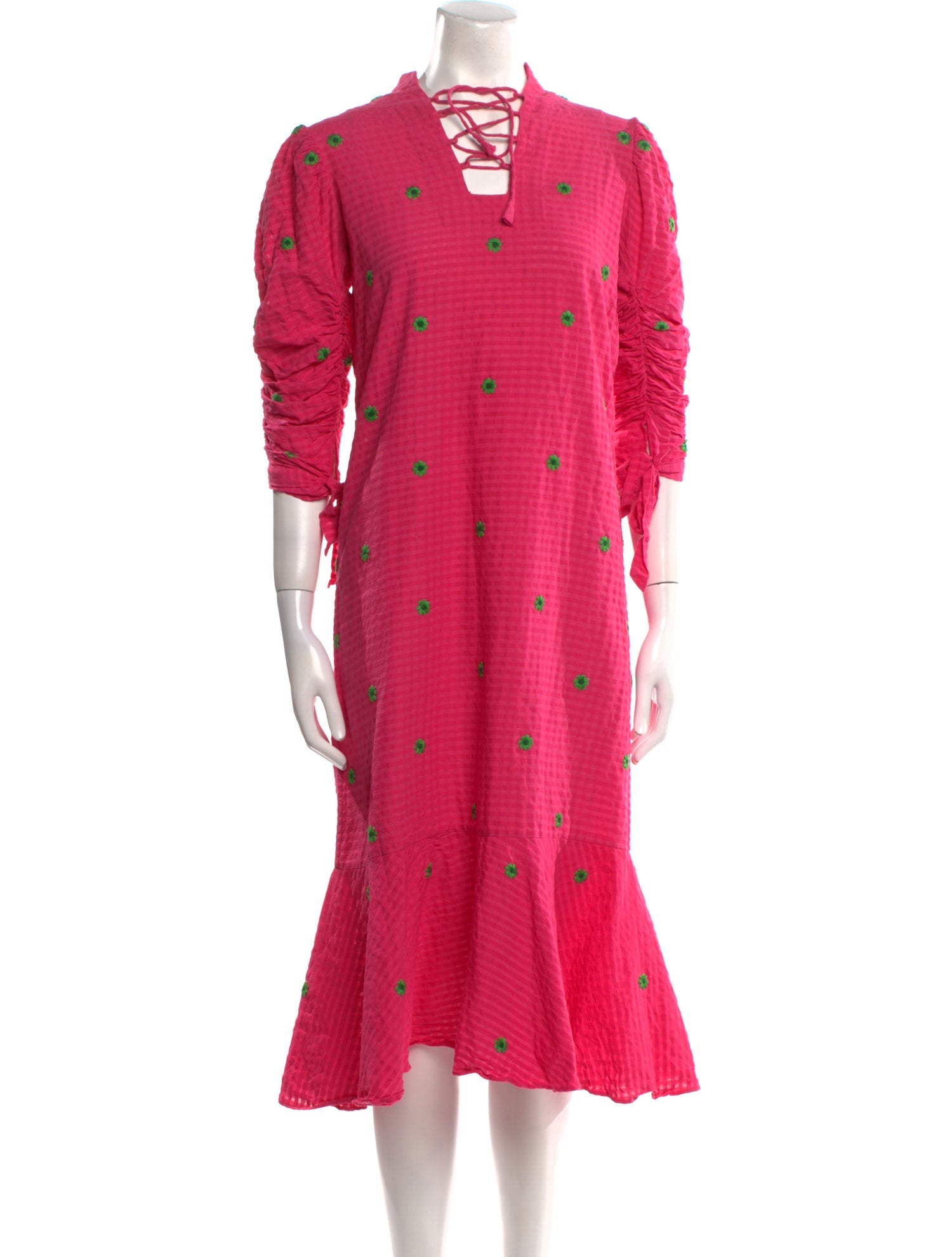 De Castro Printed Midi Length Dress