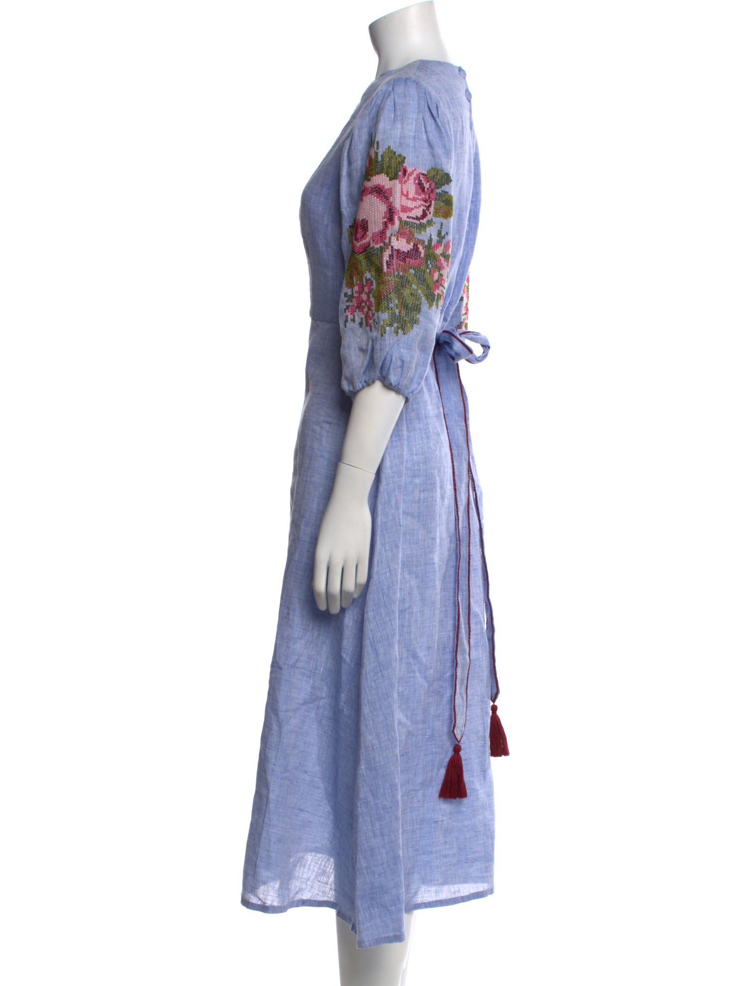 De Castro Linen Long Dress