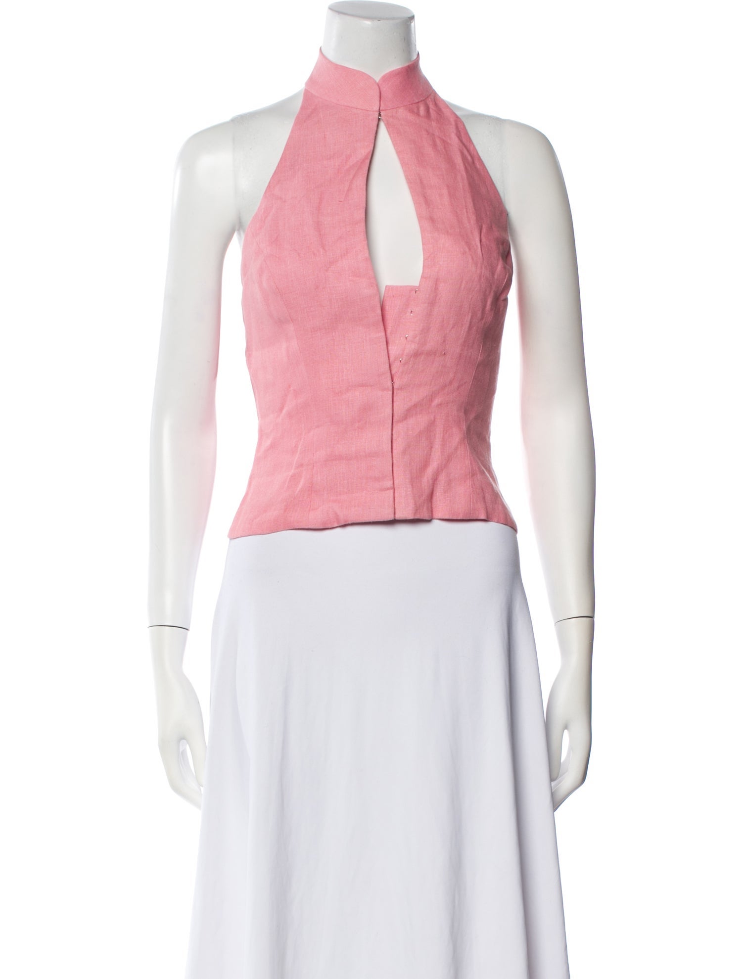 De Castro Linen Halterneck Crop Top w/ Tags