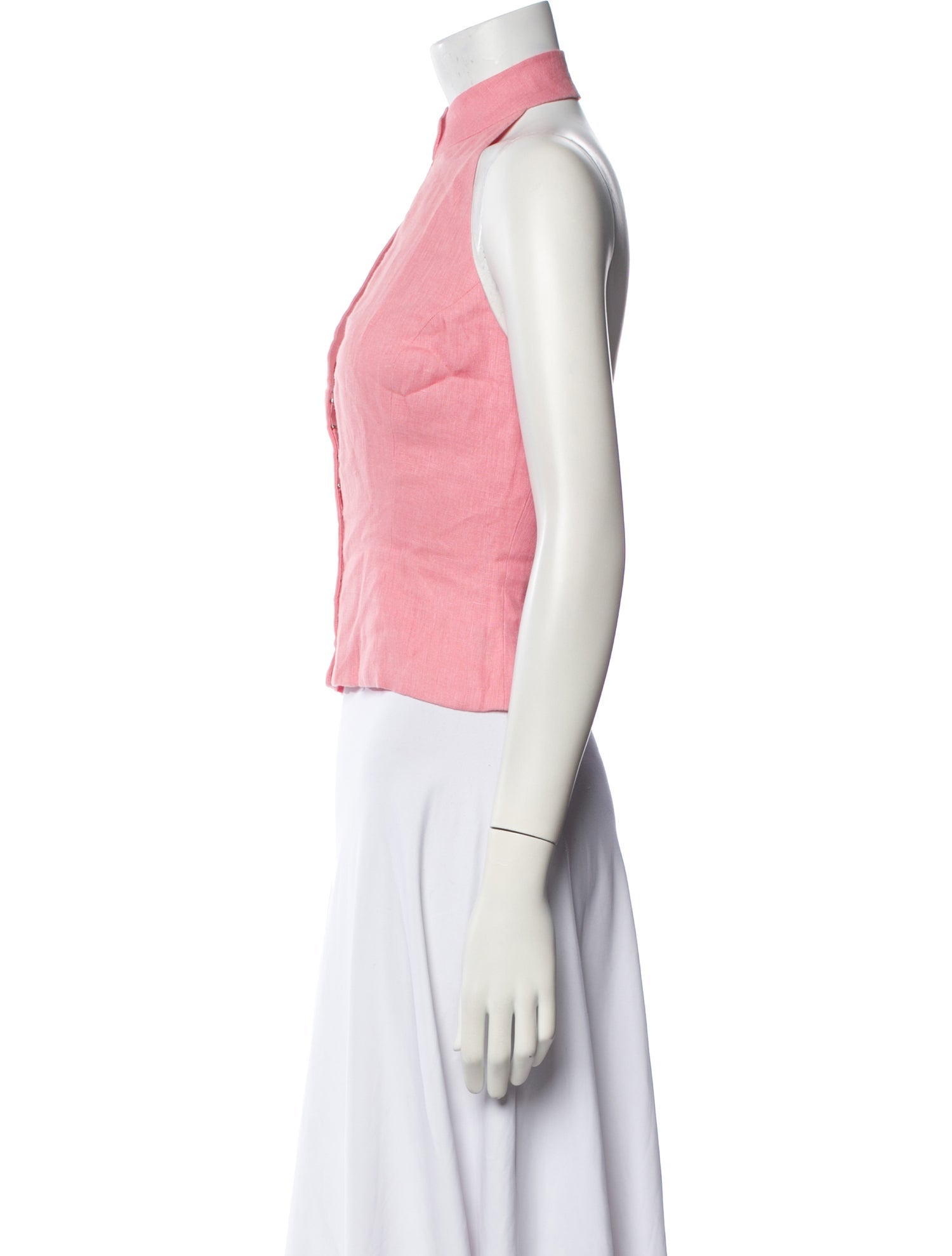 De Castro Linen Halterneck Crop Top w/ Tags