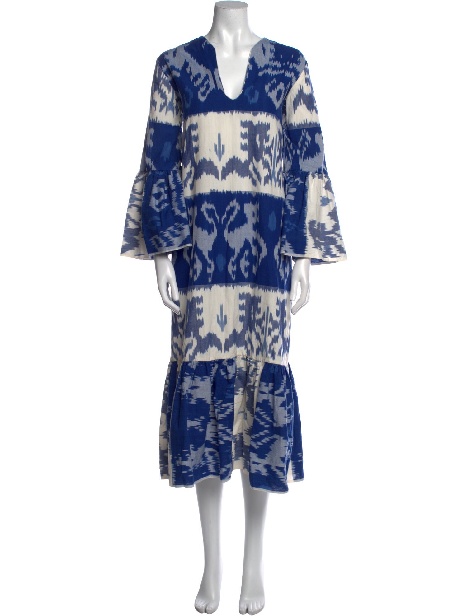 De Castro Printed Long Dress