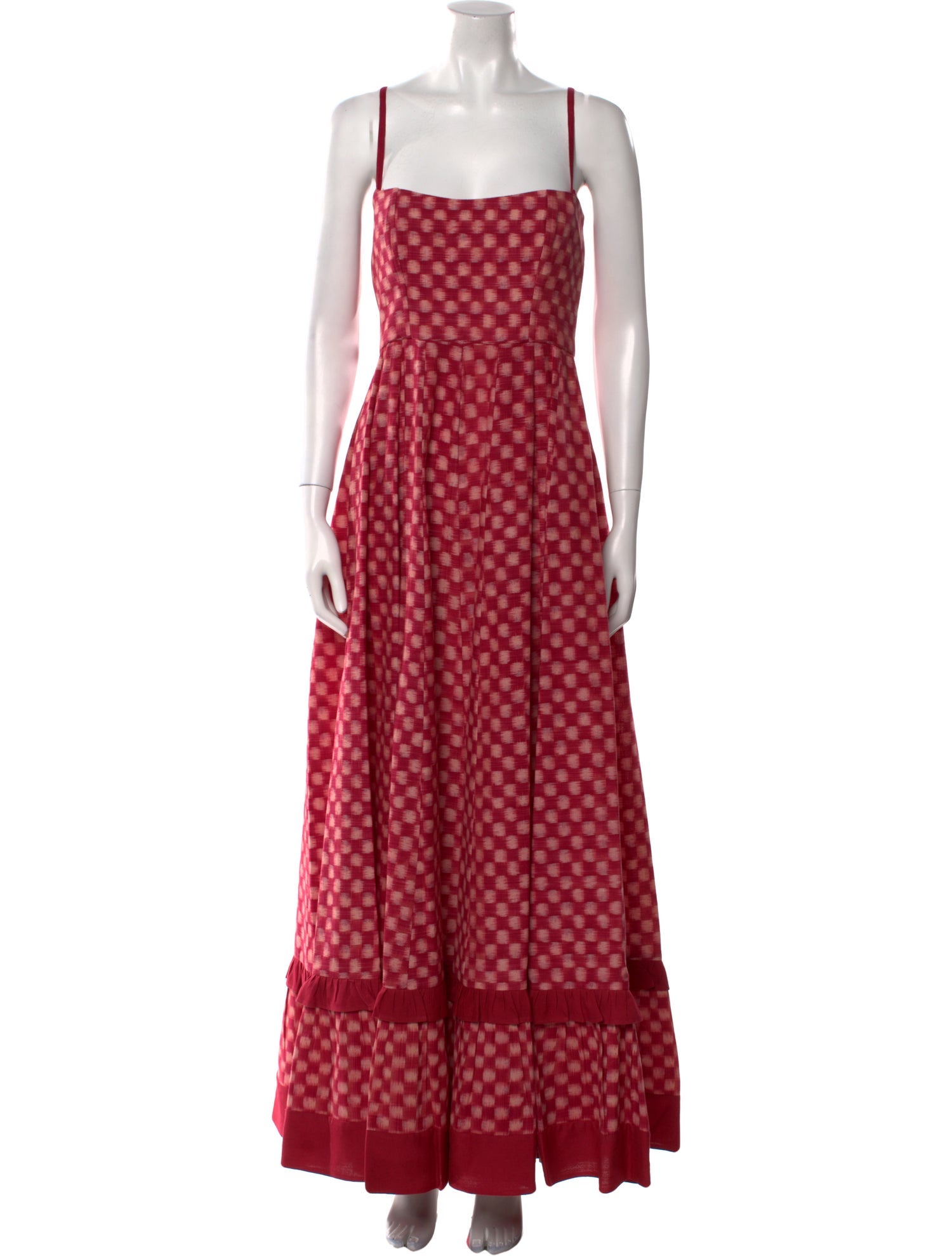De Castro Polka Dot Print Long Dress