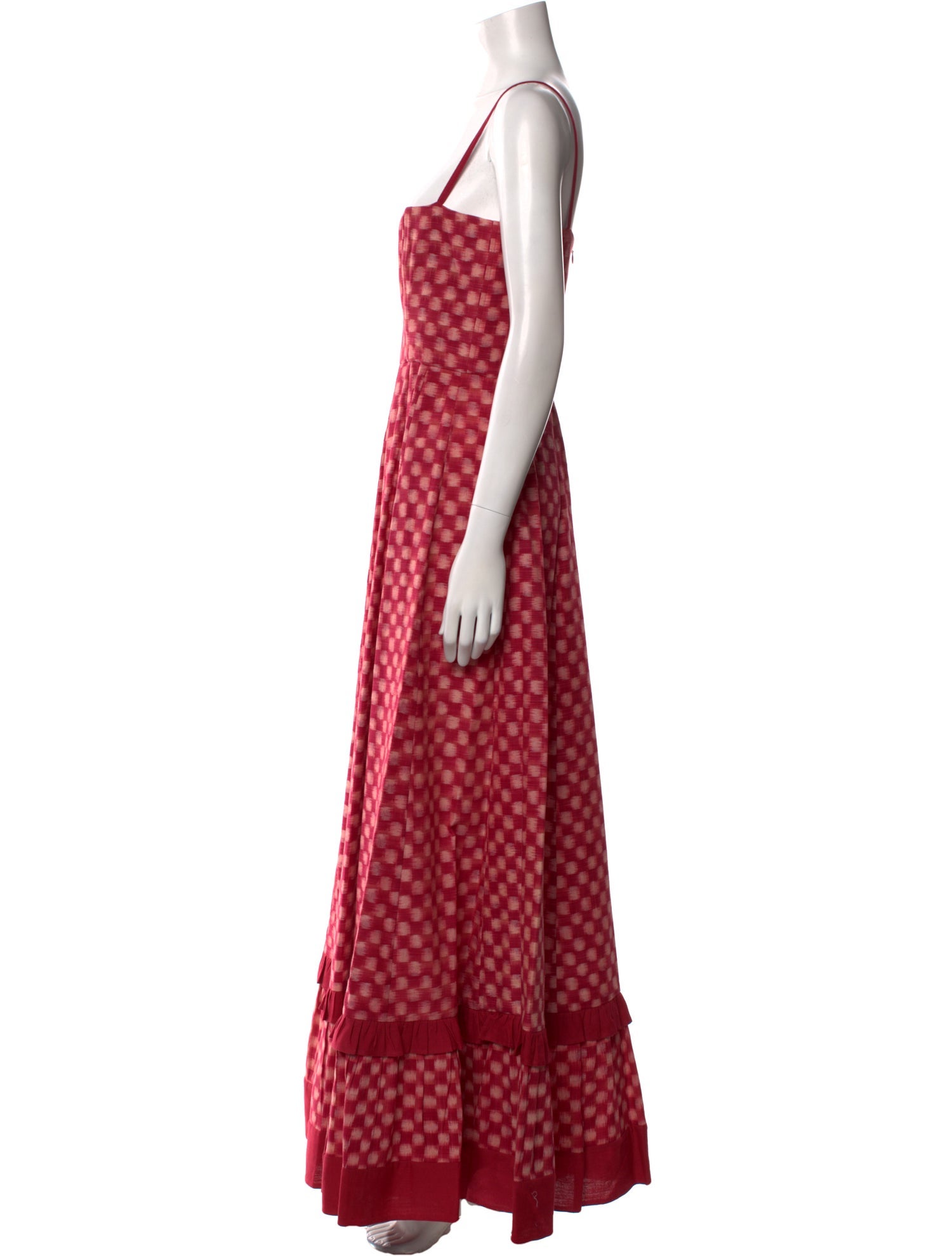 De Castro Polka Dot Print Long Dress