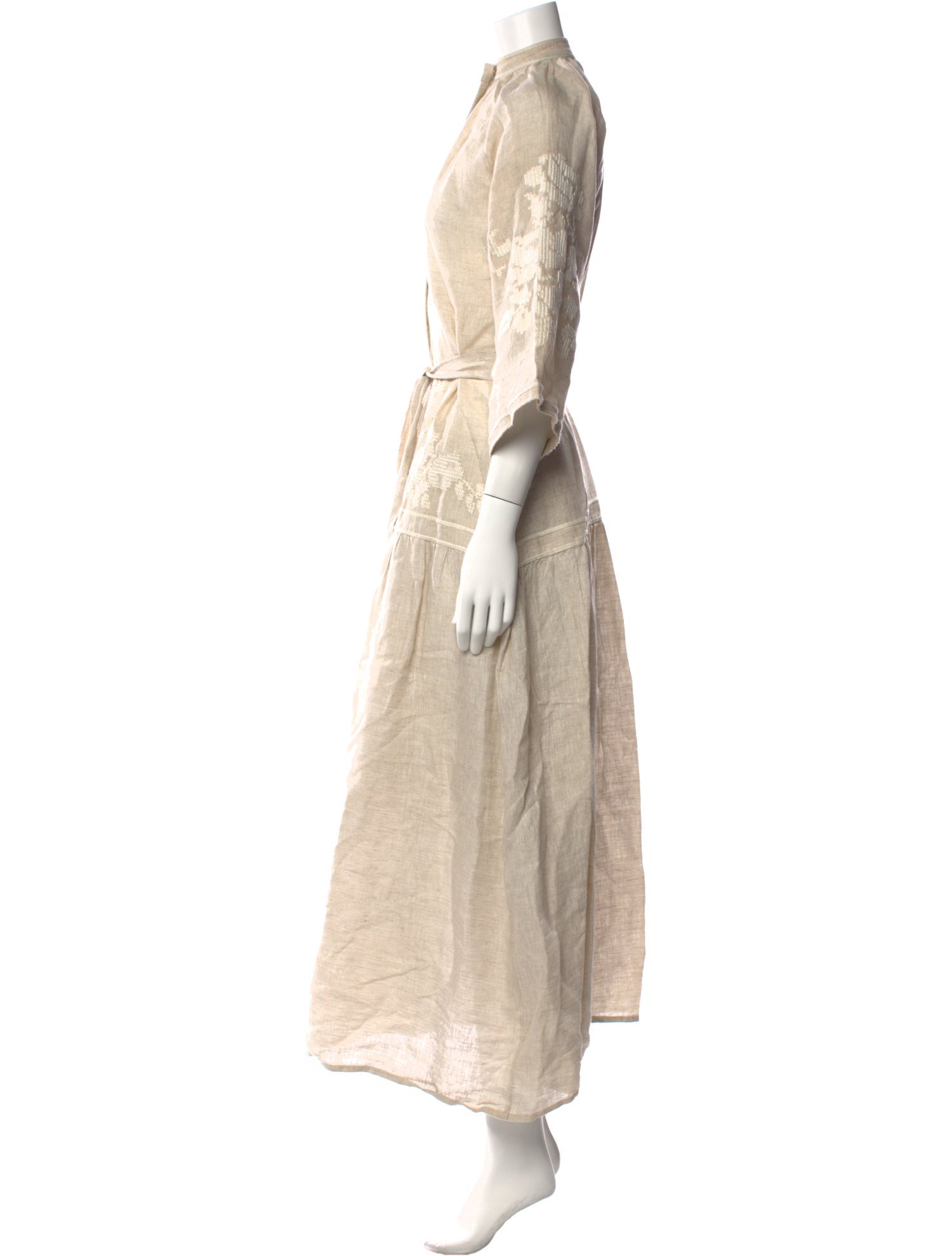 De Castro Mock Neck Long Dress