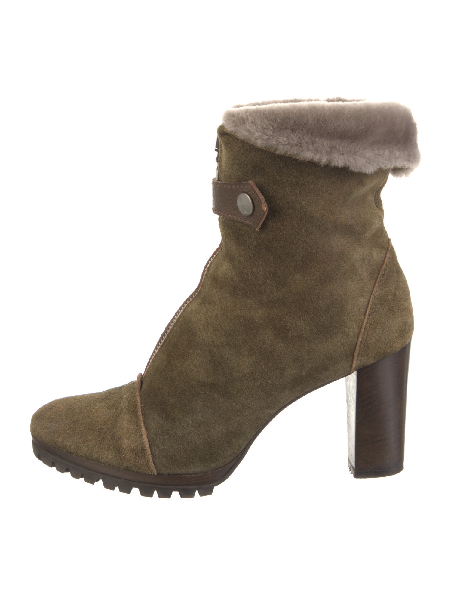 dirndl + bua Suede Fur Trim Boots