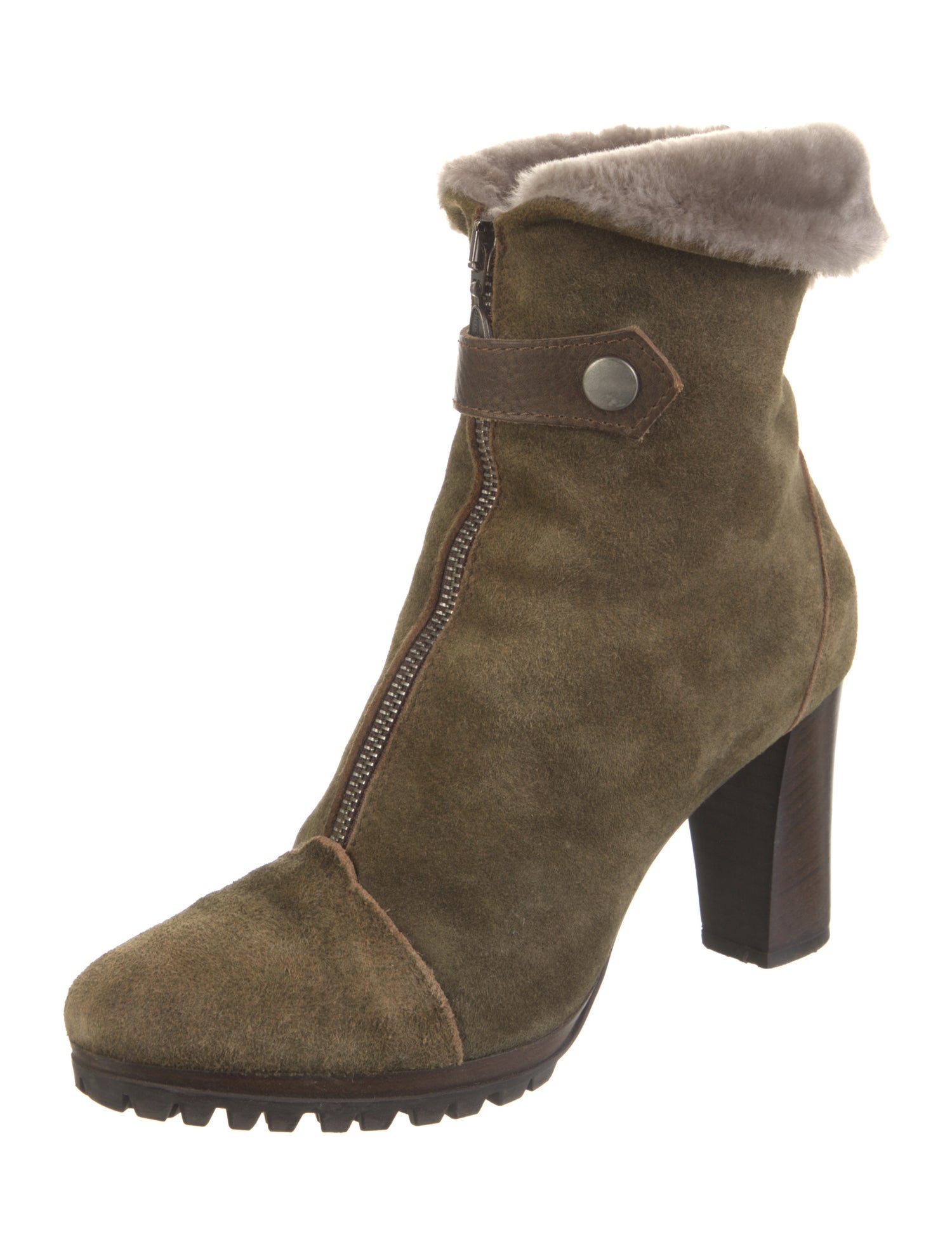 dirndl + bua Suede Fur Trim Boots
