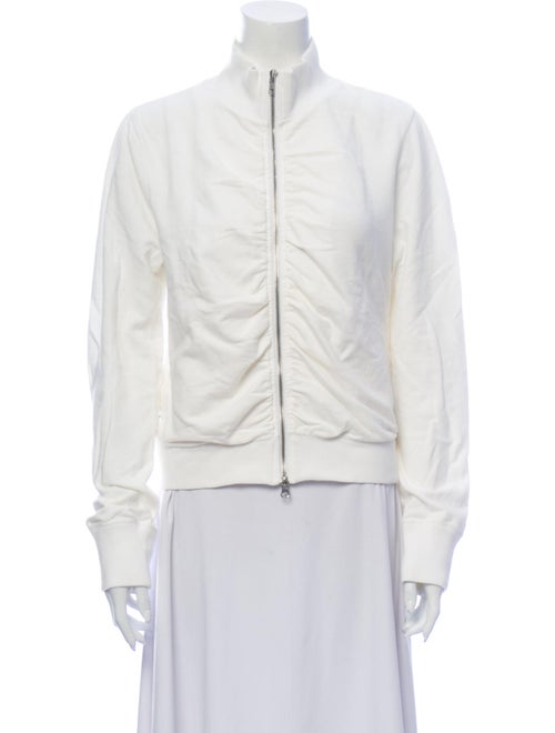 Dkny Mock Neck Long Sleeve Sweatshirt White