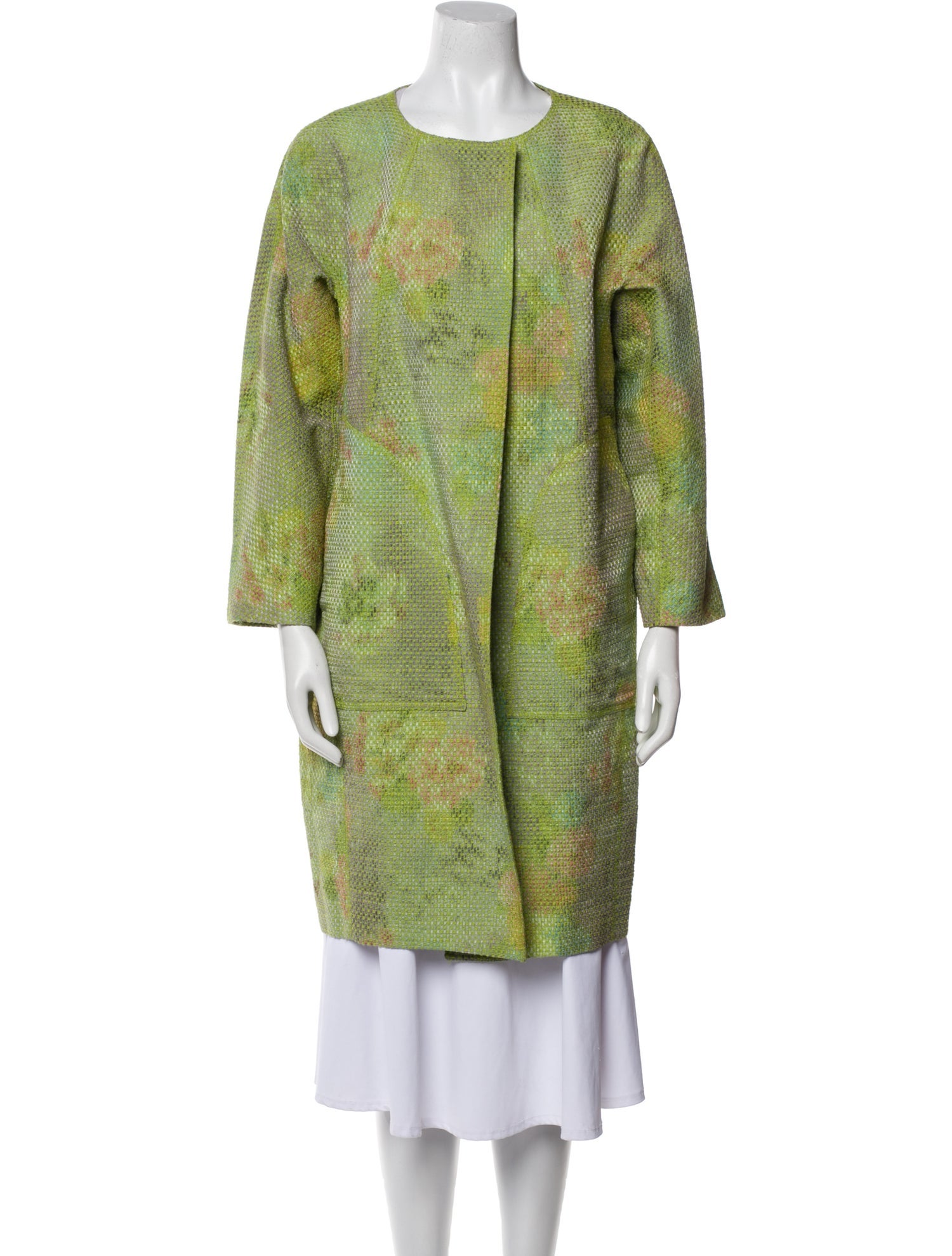 DKNY Tweed Pattern Coat