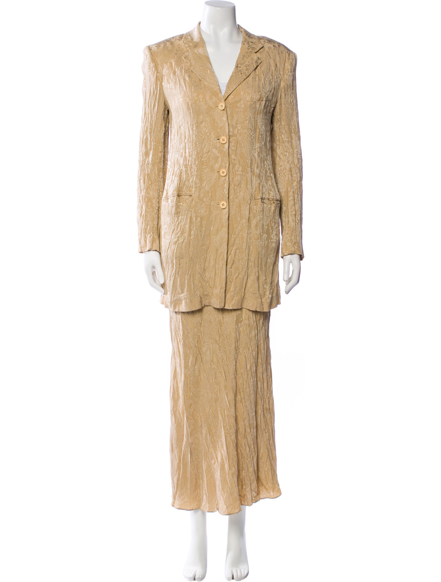 DKNY Vintage Printed Skirt Suit