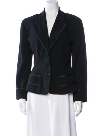 Pre-owned Dkny Wool Blazer In Black