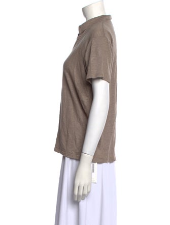 David Naman Linen Short Sleeve Polo