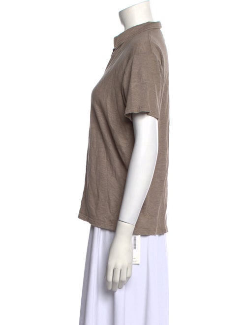 David Naman Linen Short Sleeve Polo