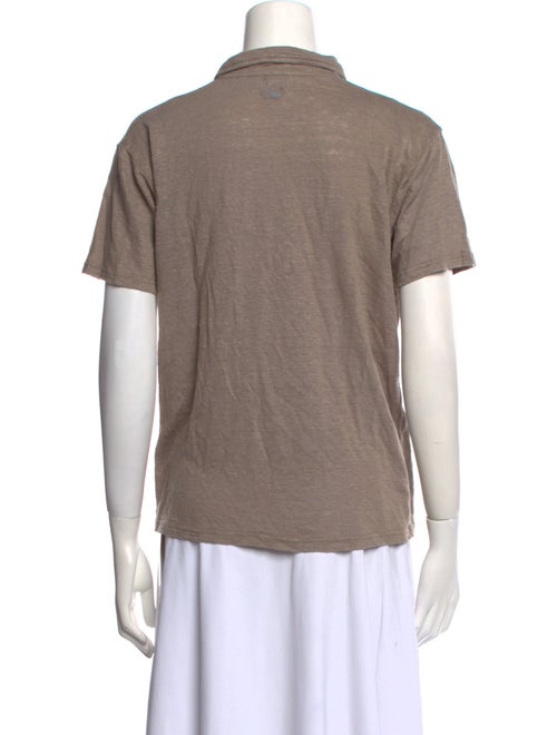 David Naman Linen Short Sleeve Polo