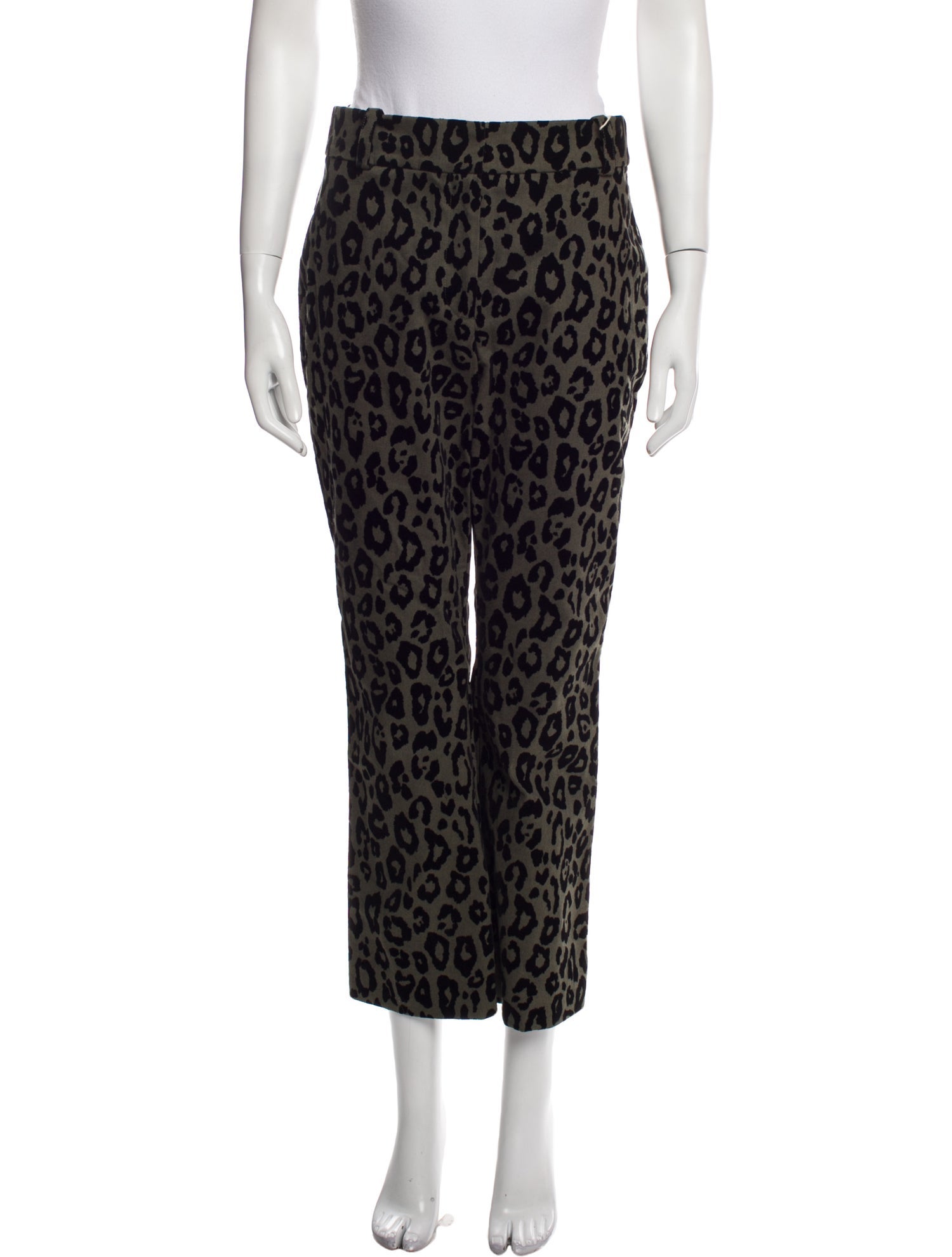 Derek Lam 10 Crosby Animal Print Wide Leg Pants