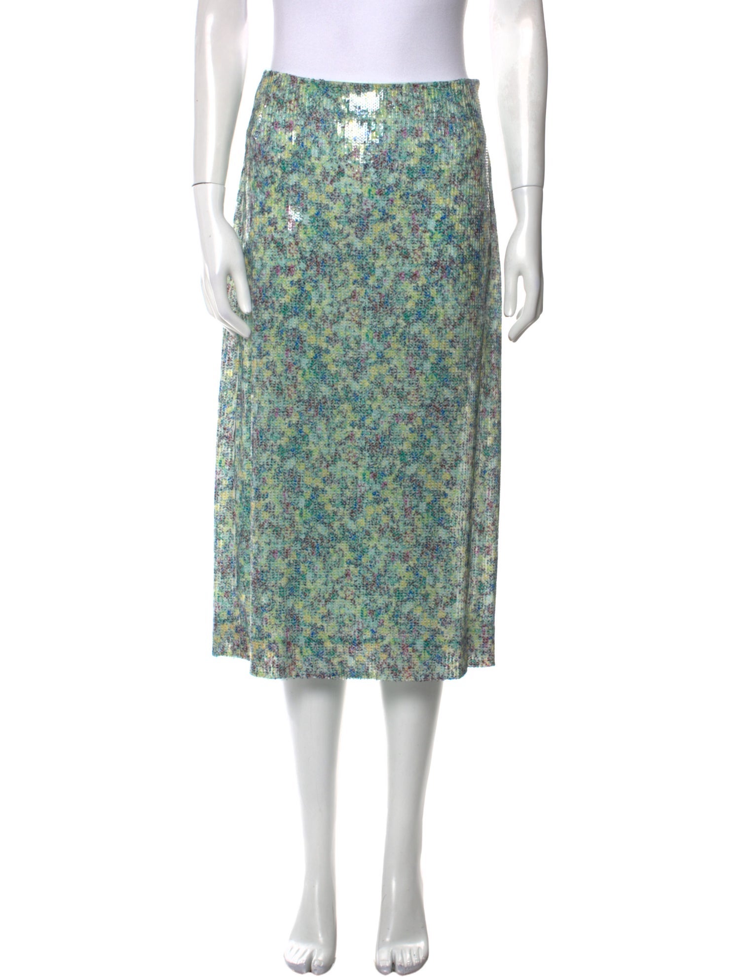 Derek Lam 10 Crosby Floral Print Knee-Length Skirt