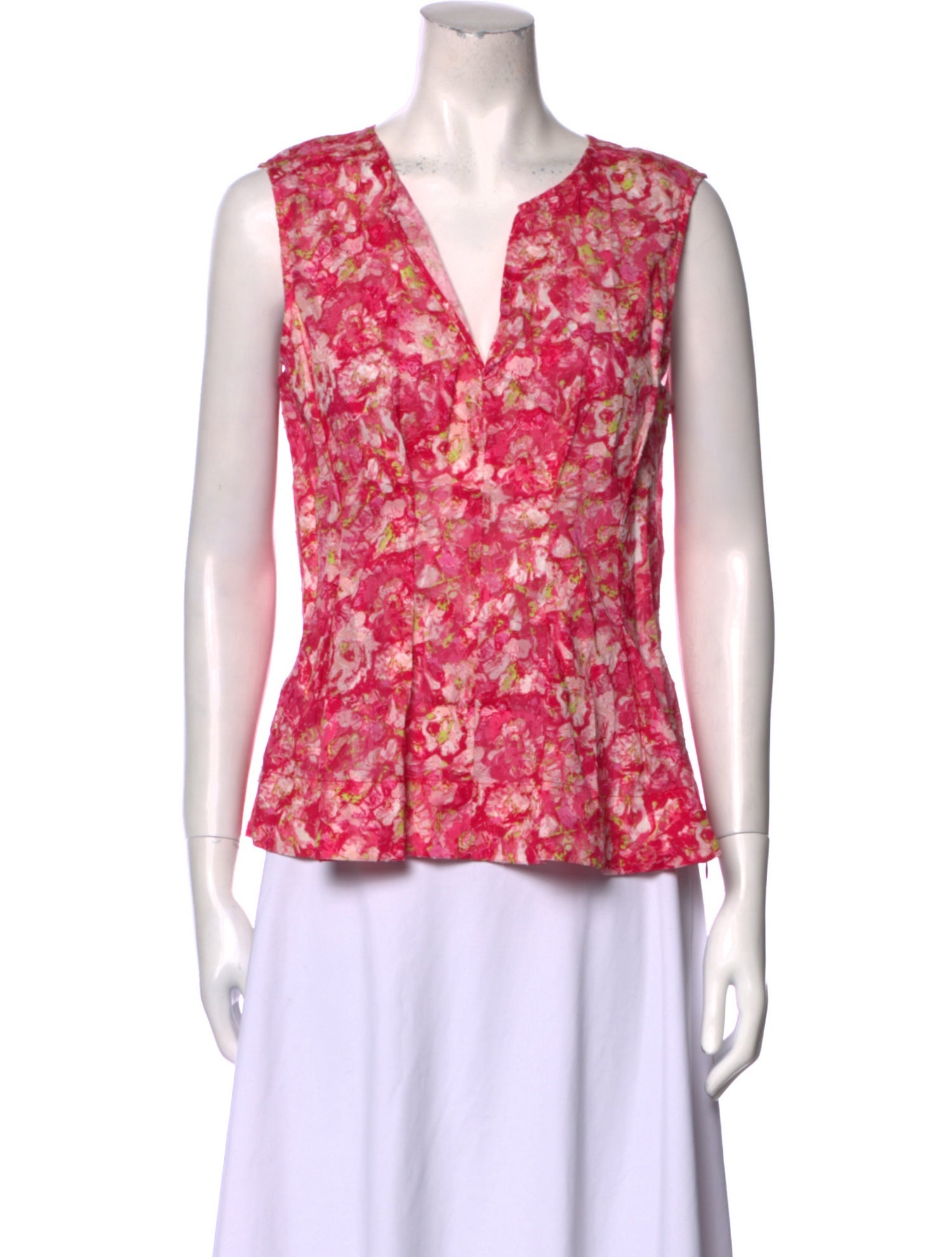 Derek Lam 10 Crosby Floral Print V-Neck Blouse
