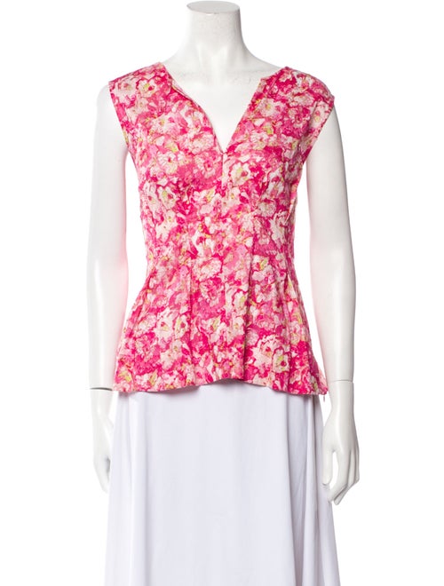 Derek Lam 10 Crosby Floral Print V-Neck Blouse