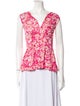 Derek Lam 10 Crosby Floral Print V-Neck Blouse