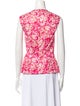 Derek Lam 10 Crosby Floral Print V-Neck Blouse