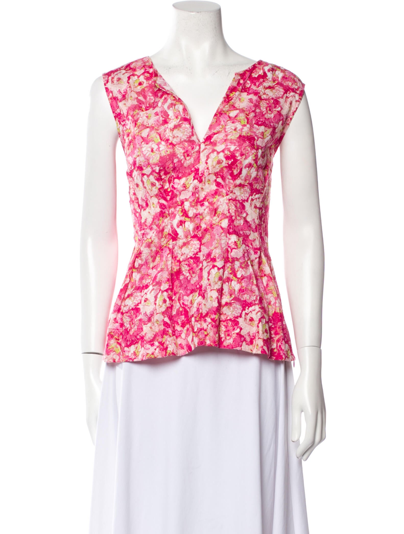 Derek Lam 10 Crosby Floral Print V-Neck Blouse