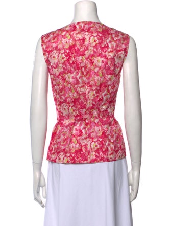 Derek Lam 10 Crosby Floral Print V-Neck Blouse
