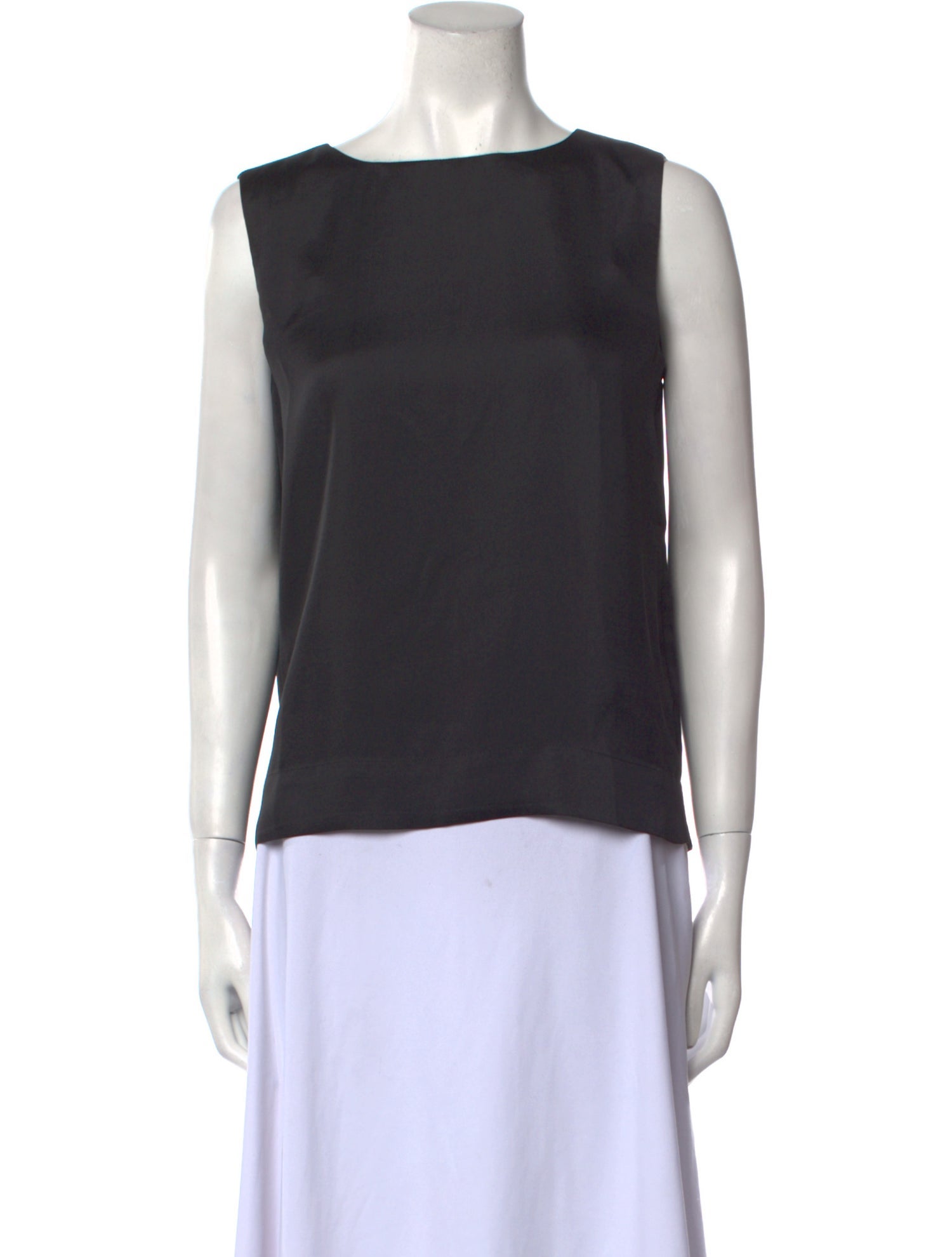 Derek Lam 10 Crosby Bateau Neckline Sleeveless Top