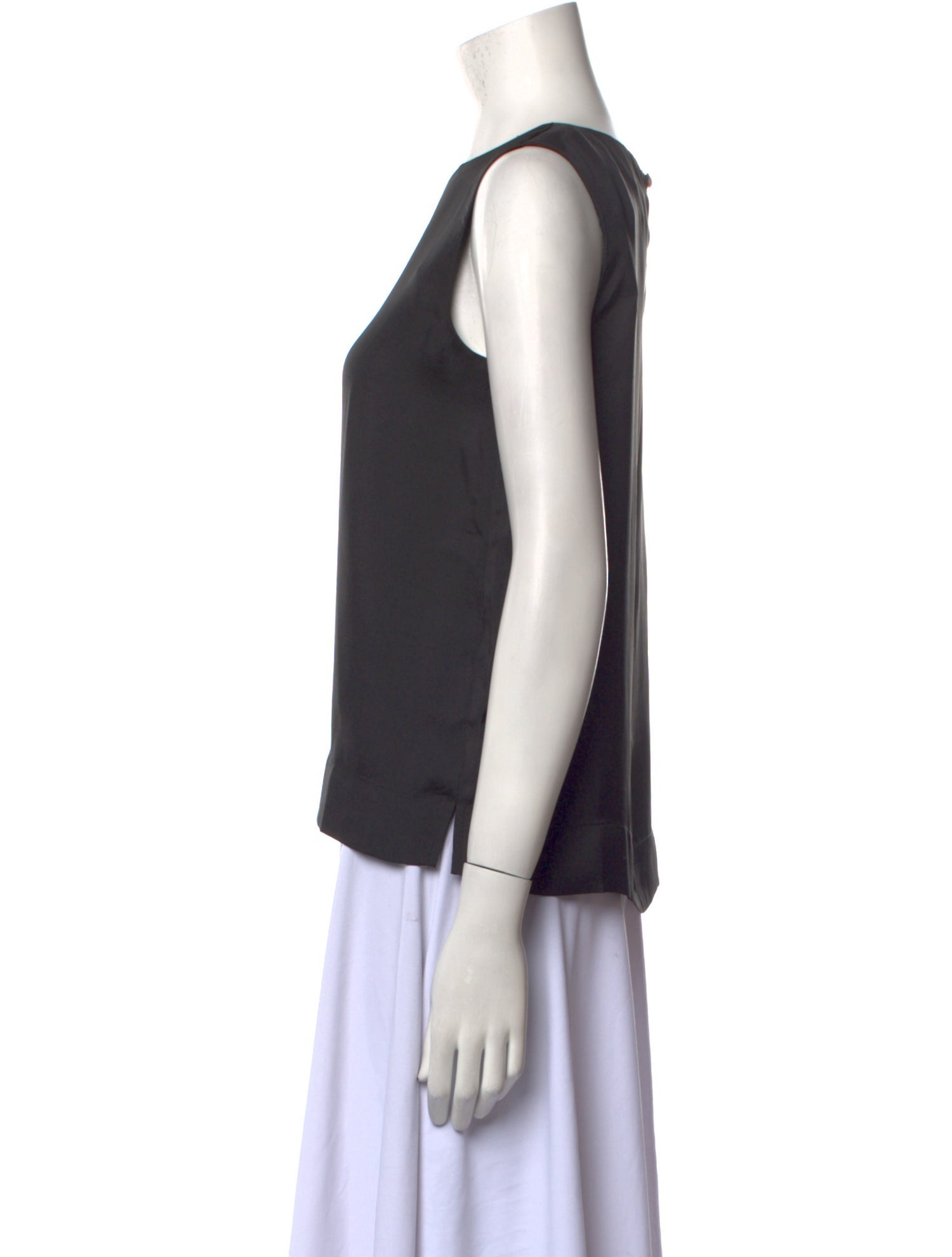 Derek Lam 10 Crosby Bateau Neckline Sleeveless Top